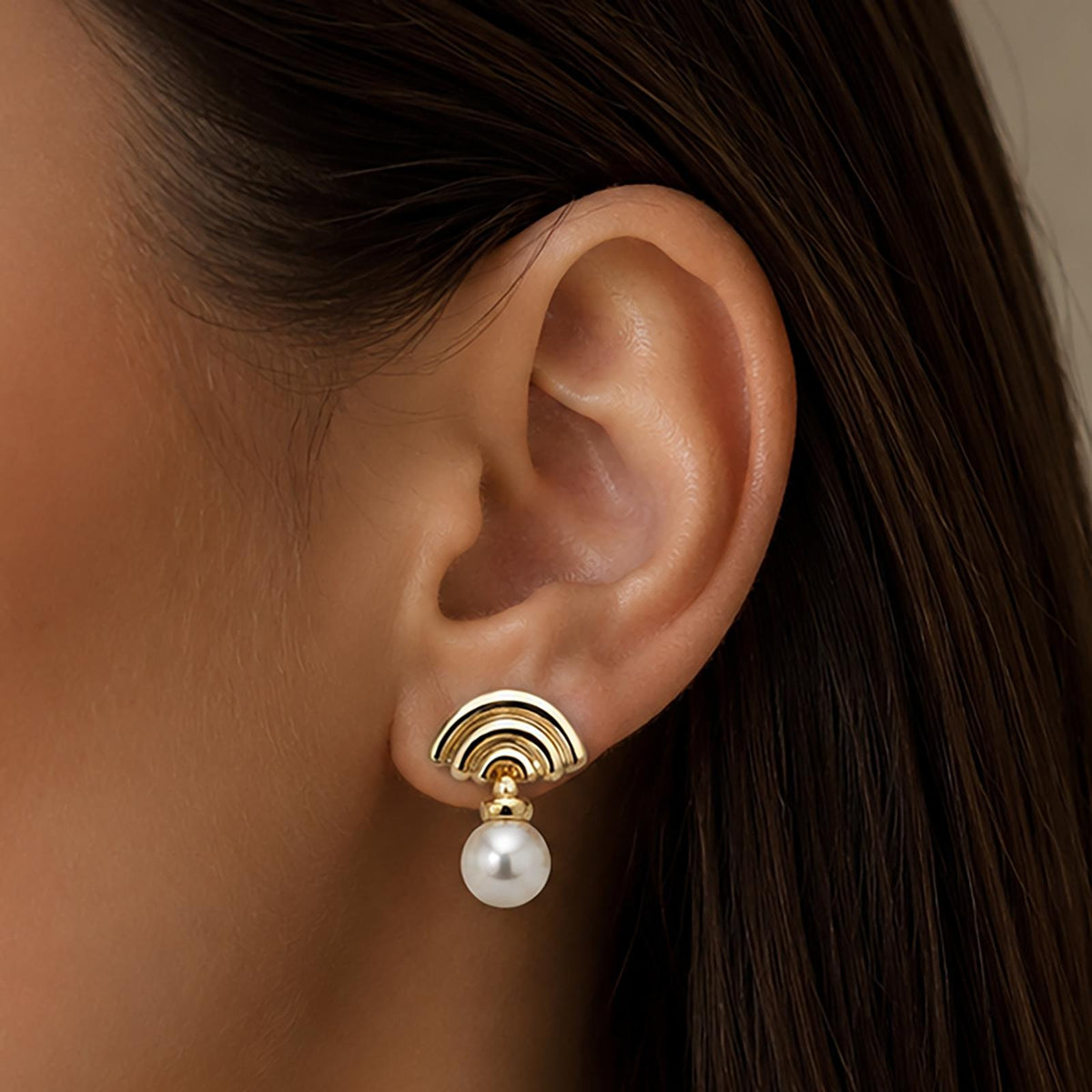 BVLGARI Vintage Akoya Pearl Drop Earrings 18K Yellow Gold Italy 1990s