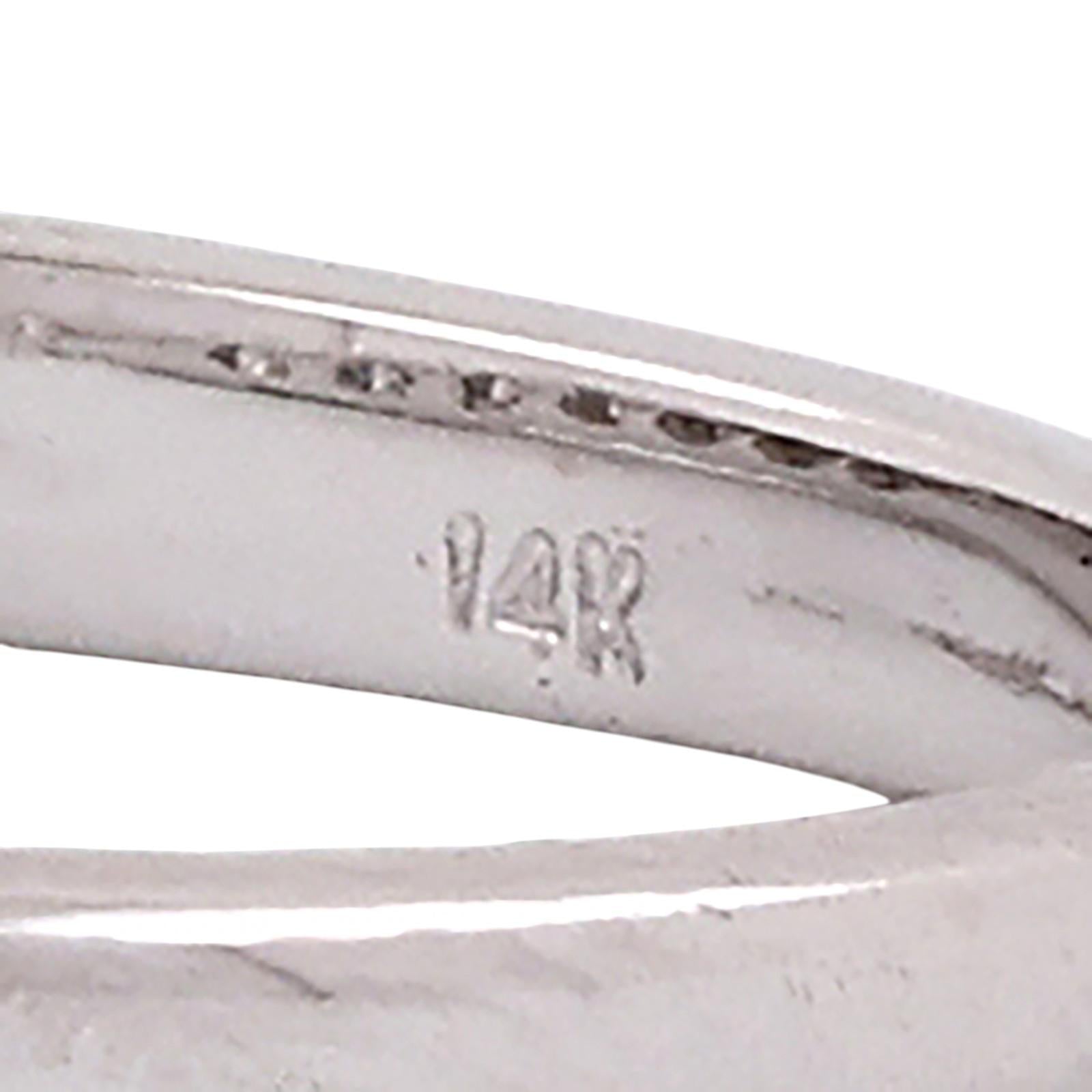 14K White Gold 0.70 CTW Natural Diamond 7 Stone Anniversary Wedding Band Ring