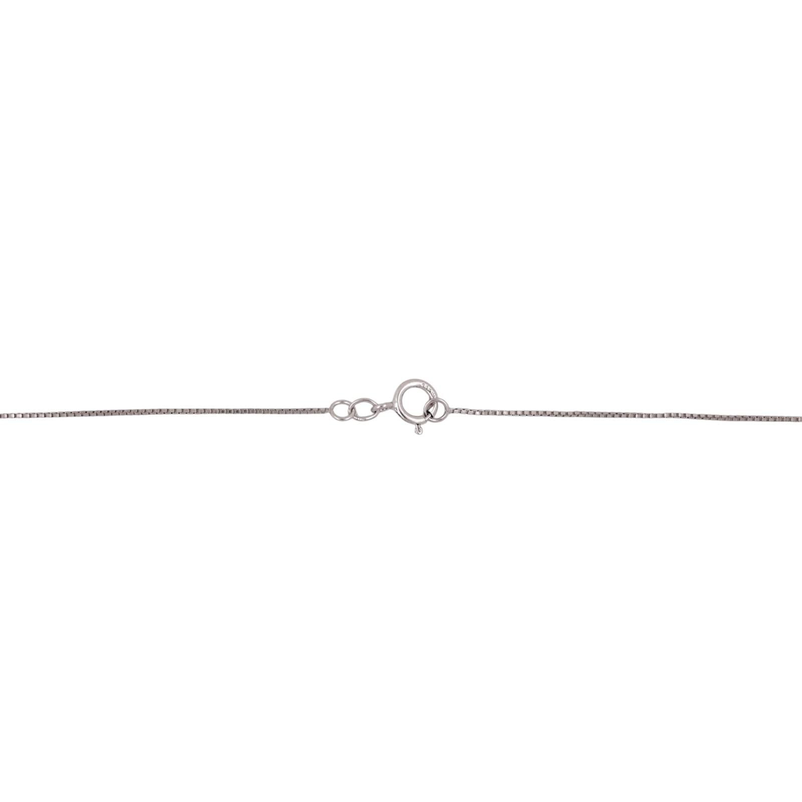 14K White Gold 0.50CTW Diamond Circle Pendant Necklace 19.5" Round Brilliant