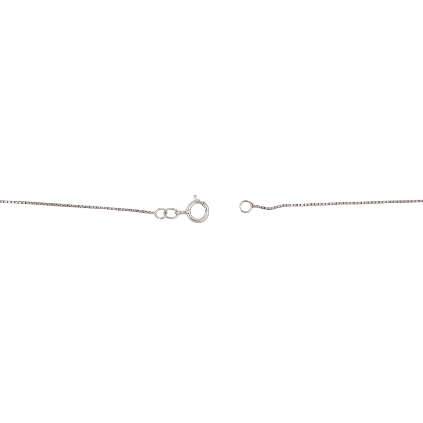 14K White Gold 0.50CTW Diamond Circle Pendant Necklace 19.5" Round Brilliant