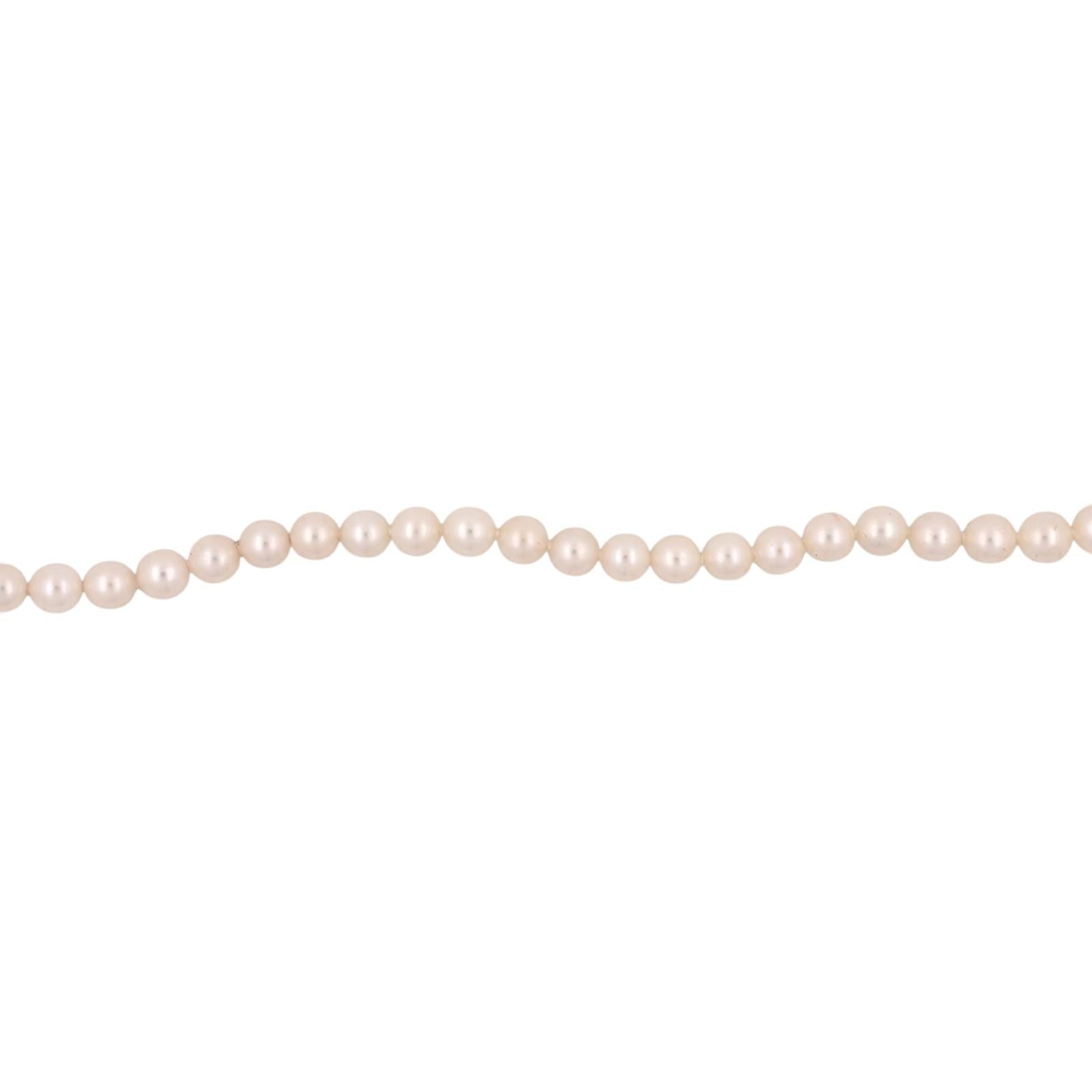 Mikimoto Akoya Pearl Necklace 18K Gold Clasp 16" 5-5.4mm Estate Strand