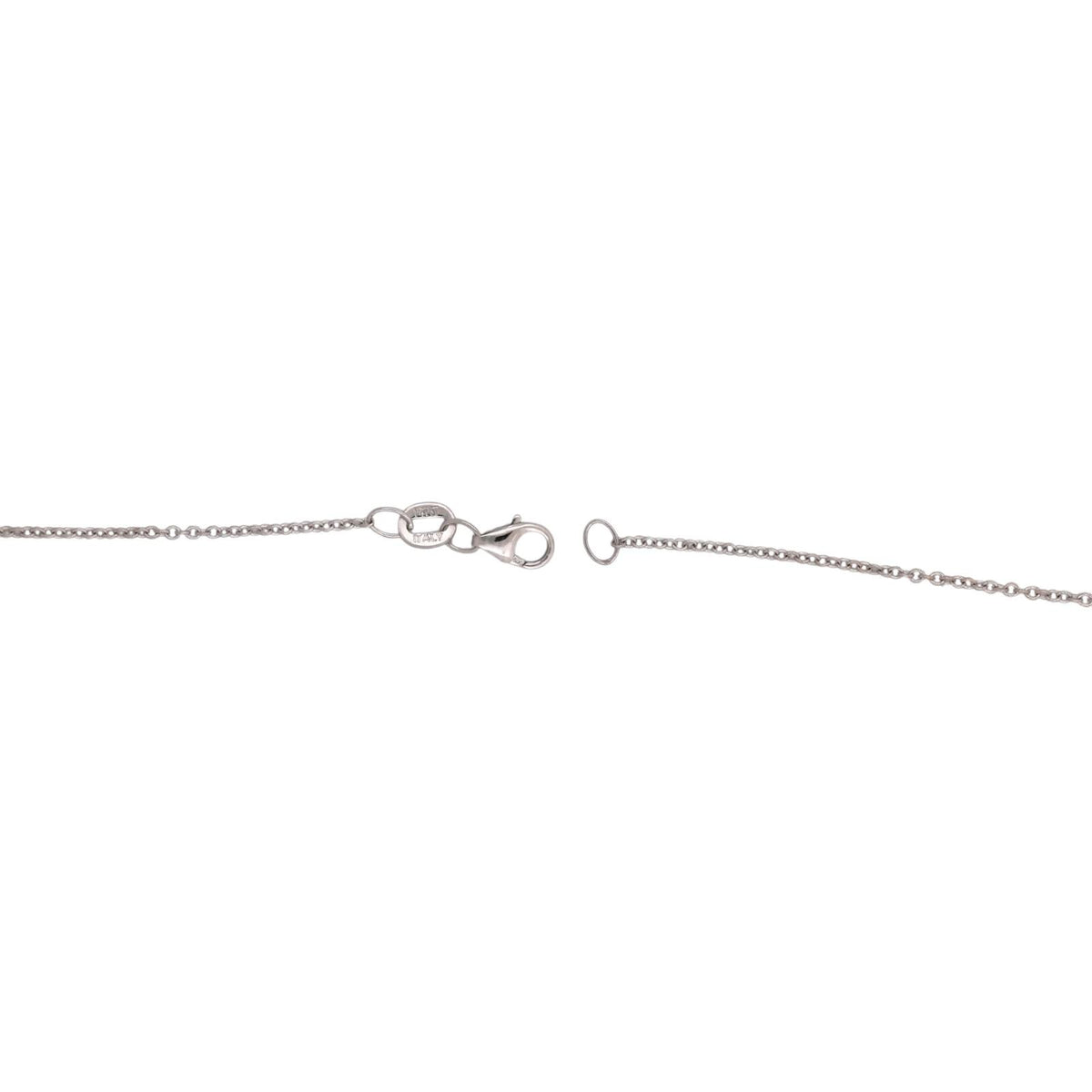 EFFY Diamond Teardrop Cluster Halo PendanNecklace 14K White Gold 1.10 CTW 16-18"