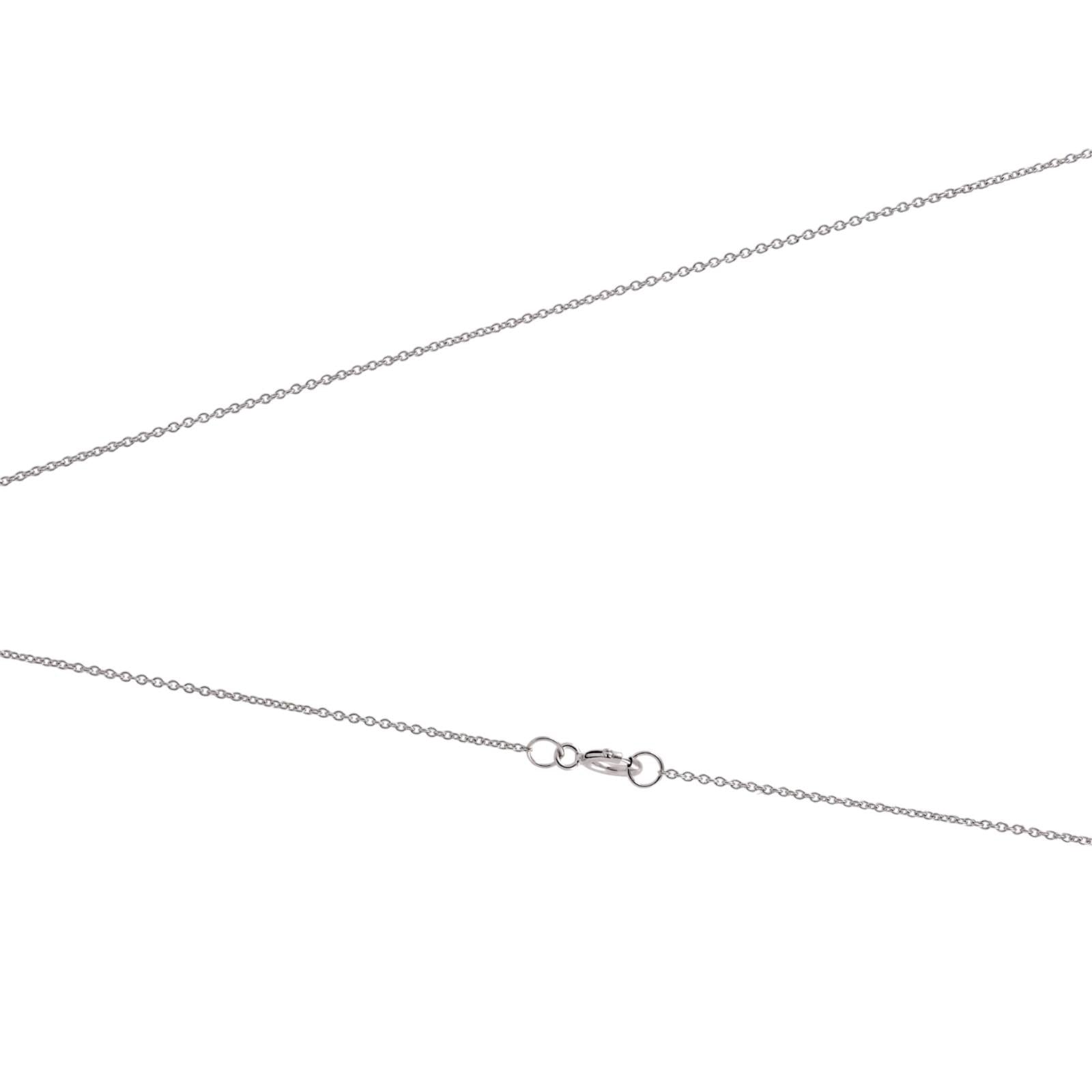 14K White Gold Blue & White Diamond Flower Pendant Chain Necklace 0.65CTW 18-20"