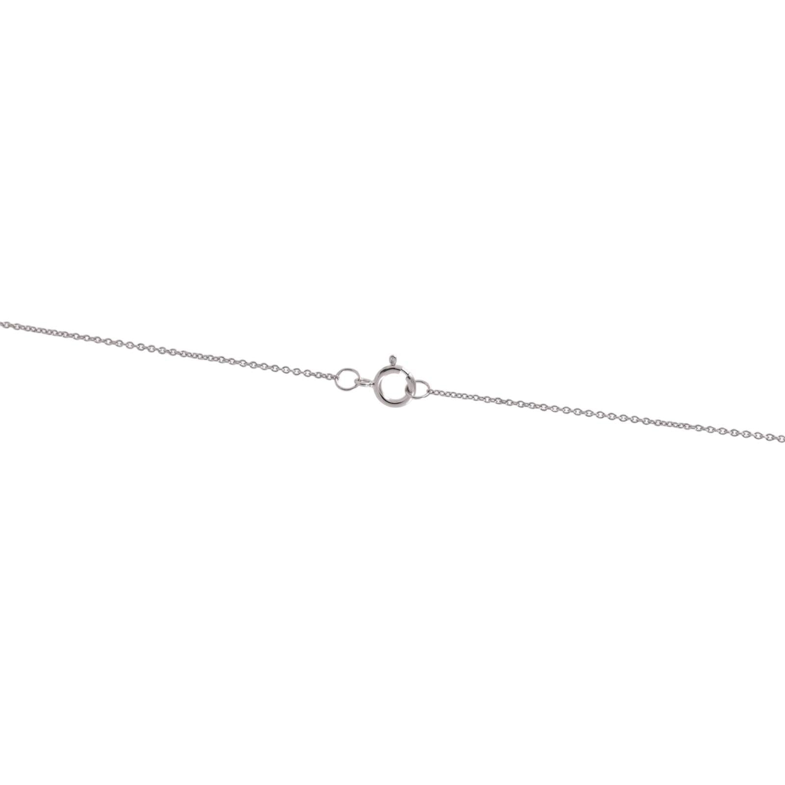 14K White Gold Blue & White Diamond Flower Pendant Chain Necklace 0.65CTW 18-20"