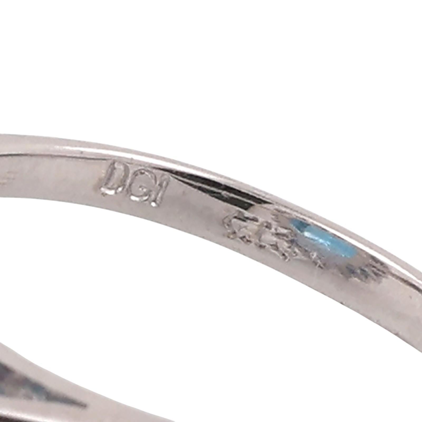 5.36CTW Blue Topaz Mixed Sapphire Diamond 14K White Gold Ring Size 6 NEW