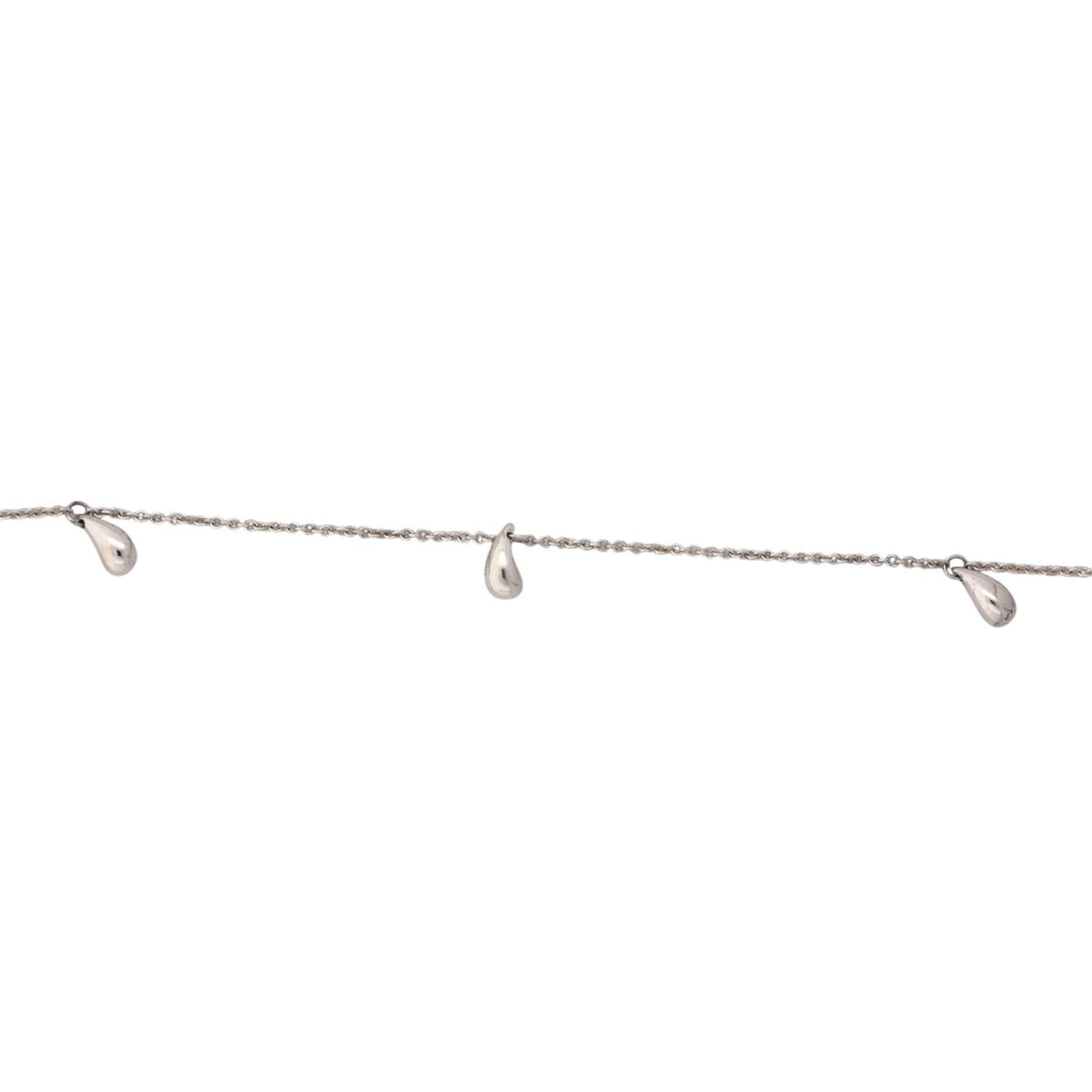 Tiffany & Co. Elsa Peretti Three Teardrop Necklace Sterling Silver 925 16"