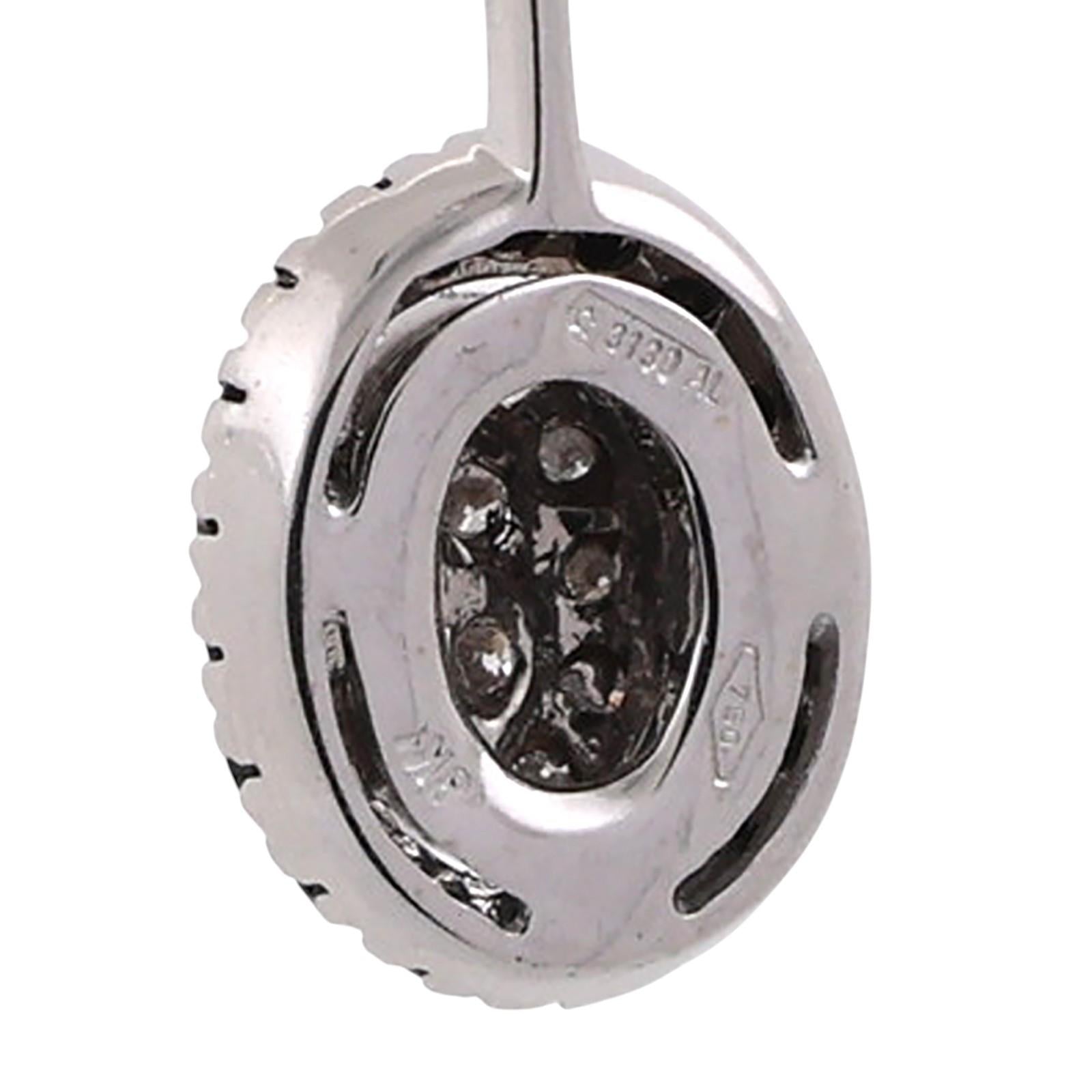 CRIVELLI 18K White Gold 2.33CTW Black & White Diamond Drop Dangle Earrings