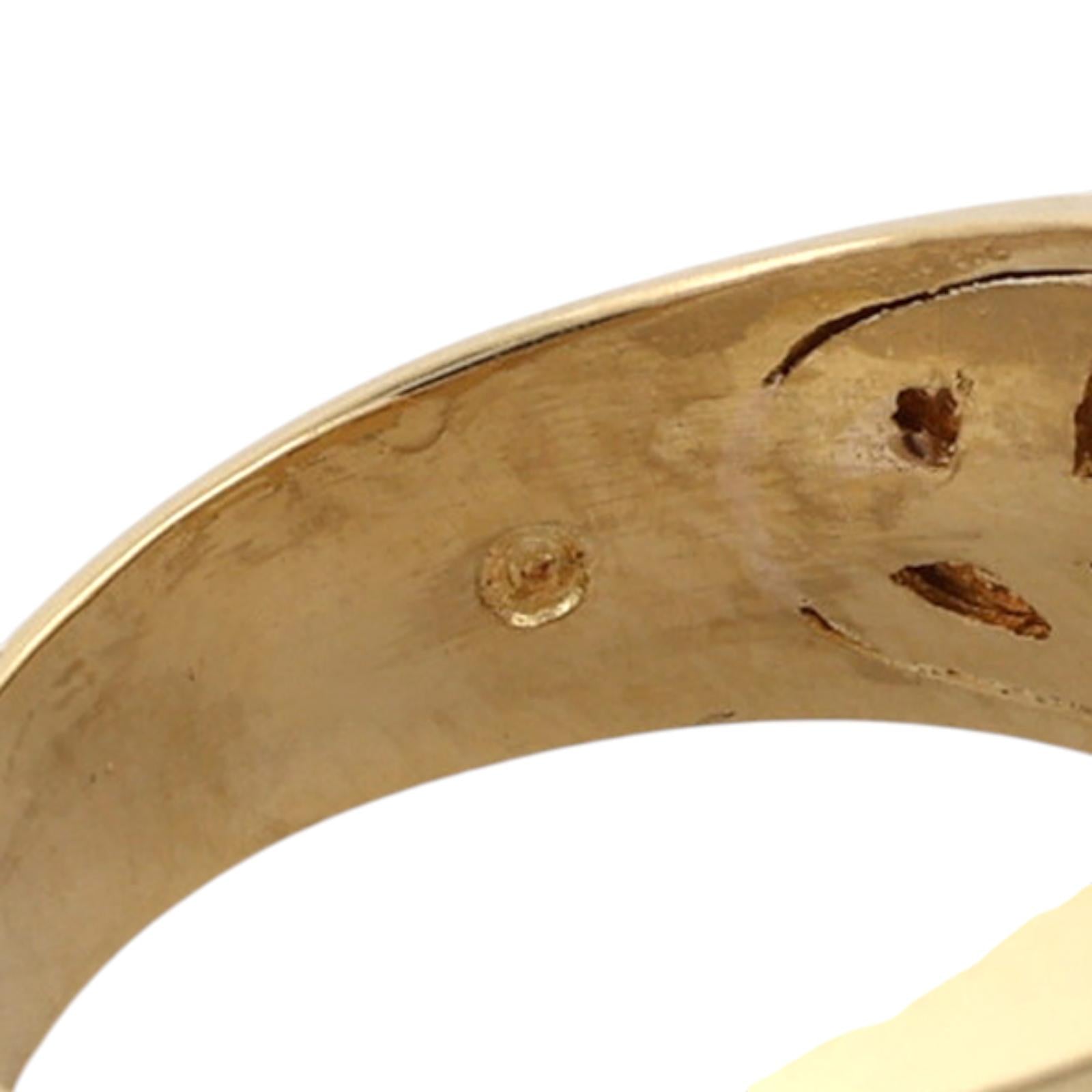 Men's 18K Yellow Gold 1.80 CTW Natural Diamond Statement Ring Size 10 15.3g