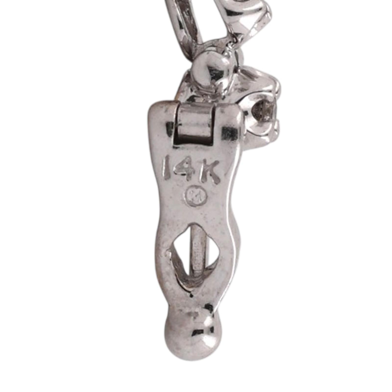 14K White Gold 5.00 CTW Natural Diamond Tennis Necklace 17" 25.2g
