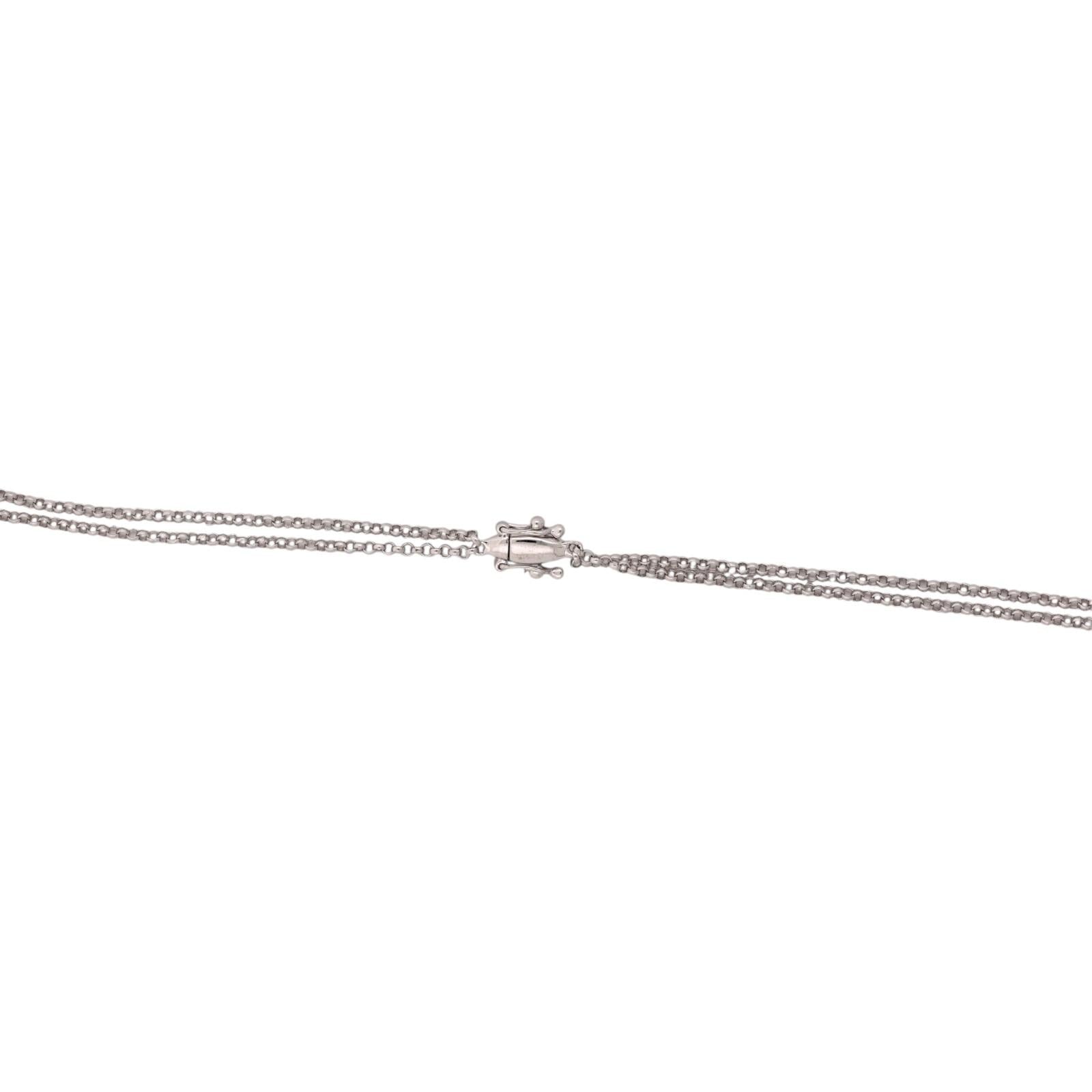Odelia 18K Two Tone Gold 3.00 CTW Diamond Teardrop Lariat Necklace 16"