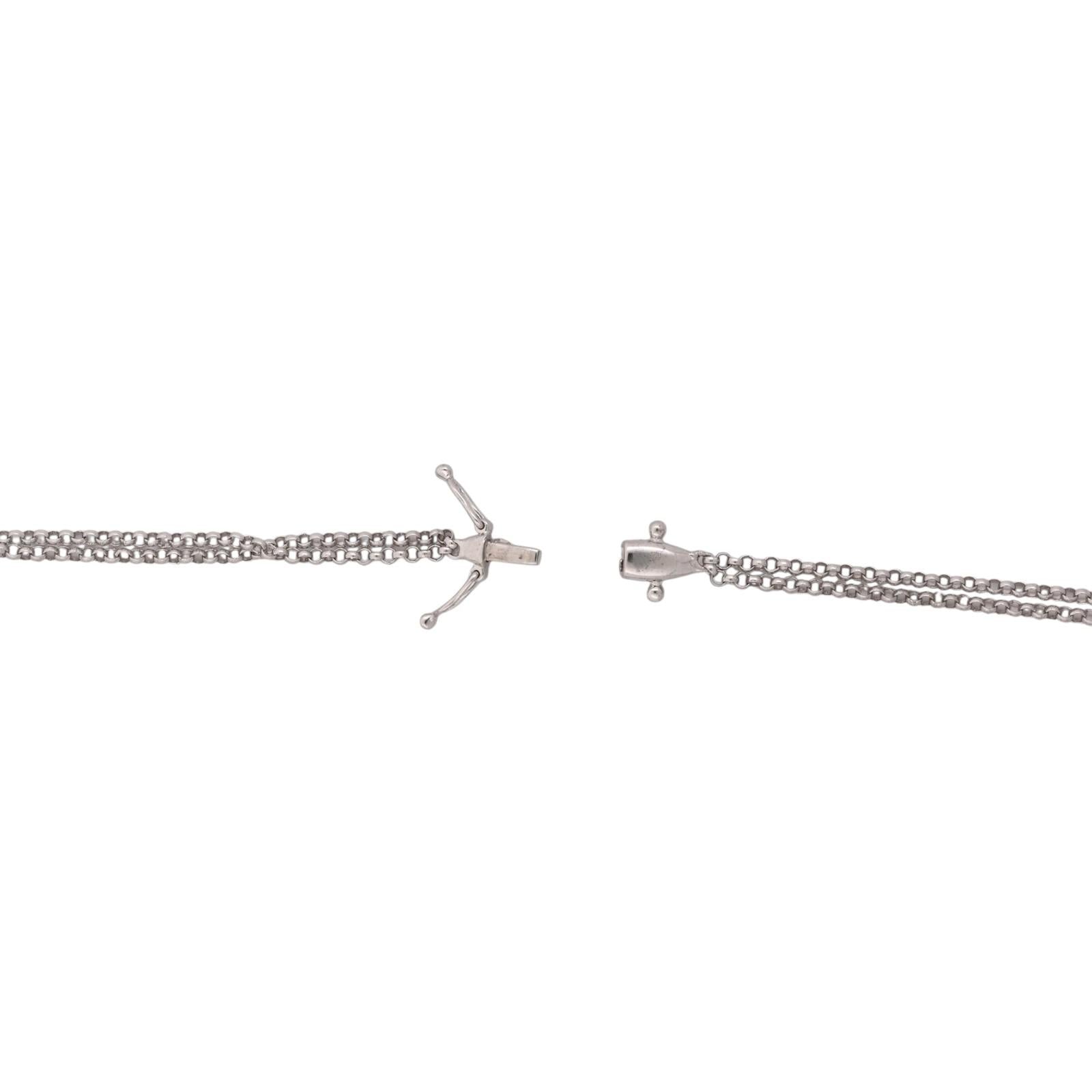 Odelia 18K Two Tone Gold 3.00 CTW Diamond Teardrop Lariat Necklace 16"