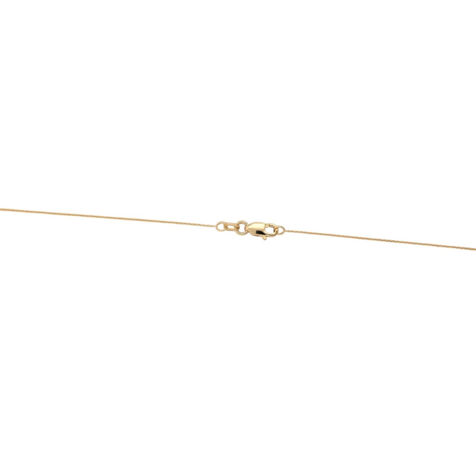 14K Yellow Gold Natural Diamond Clover Quatrefoil Pendant Necklace 18" 0.15 CTW