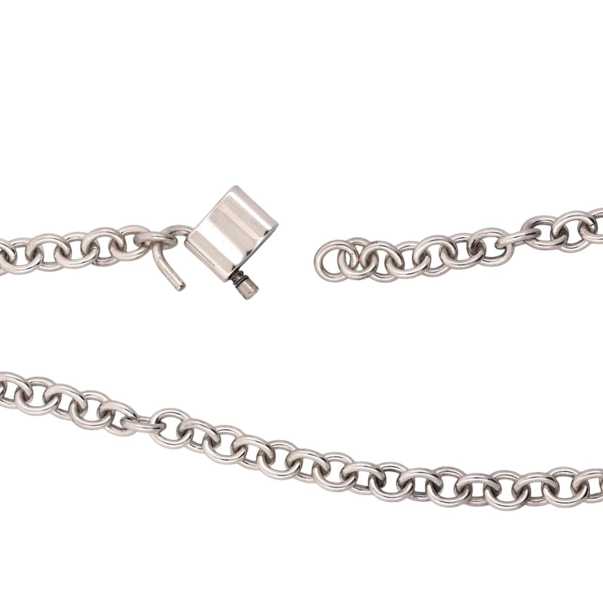 Tiffany & Co. 1837 Padlock Lock Necklace Sterling Silver 925 16"