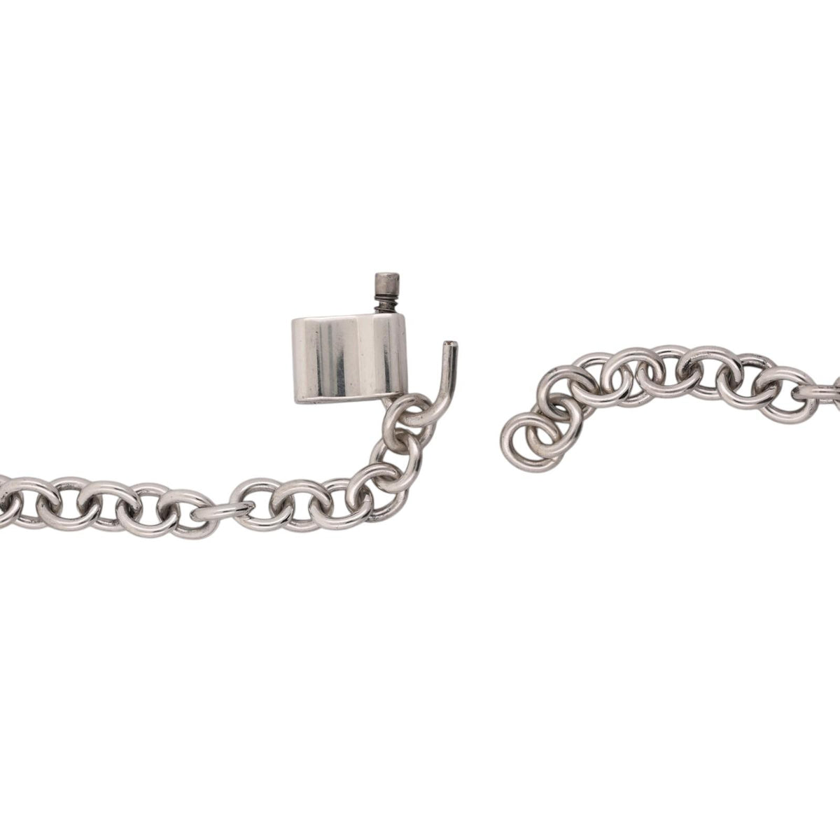 Tiffany & Co. 1837 Padlock Lock Necklace Sterling Silver 925 16"