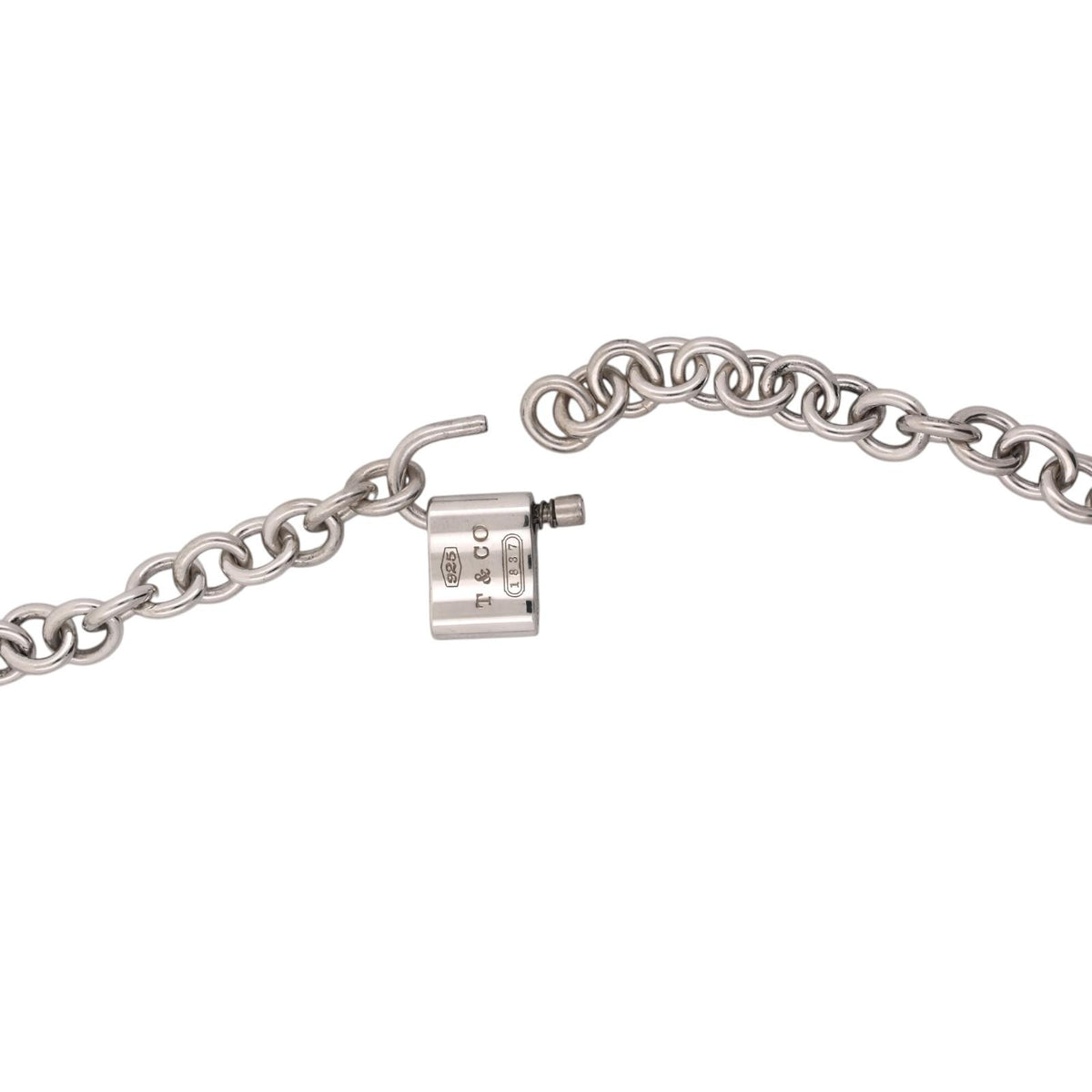 Tiffany & Co. 1837 Padlock Lock Necklace Sterling Silver 925 16"