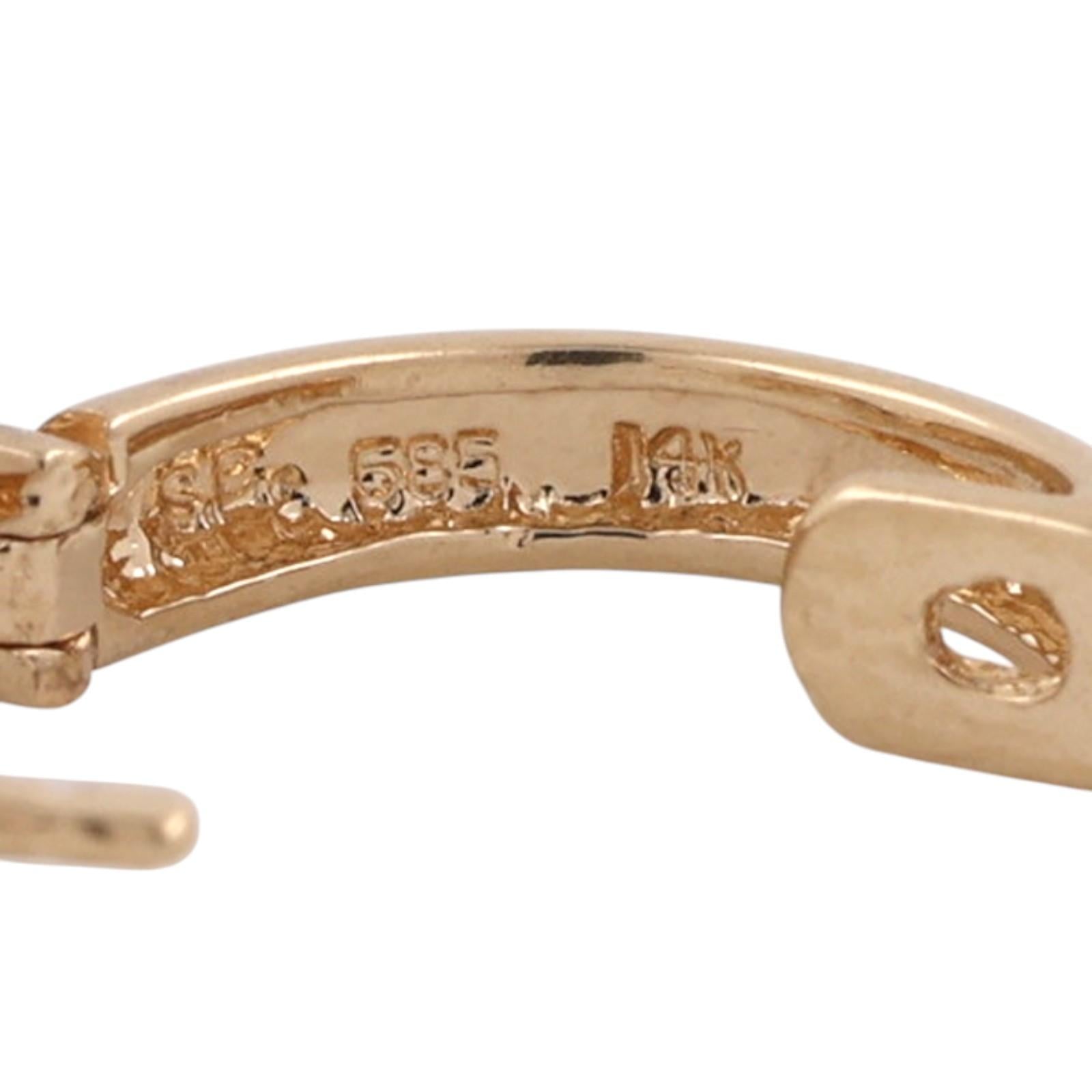 14K Two Tone Gold 0.10 CTW Natural Diamond Textured Huggie Hoop Earrings
