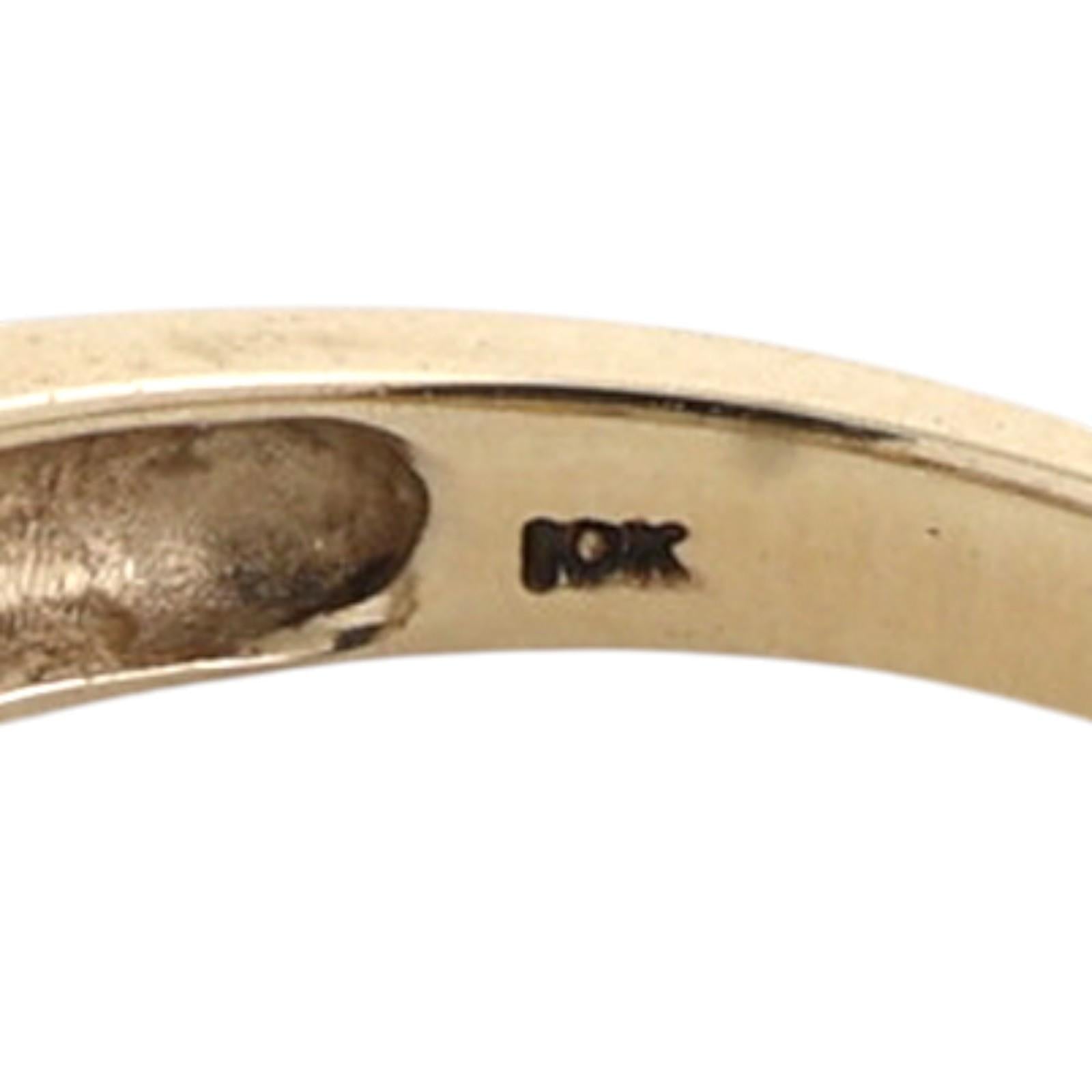 10K Yellow Gold 0.25 CTW Natural Diamond Channel Set Wedding Band Ring Size 7.25