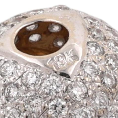 1.20 CTW Natural Diamond 18K Tri Color Gold Pave Slider Pendant G-H VS-SI