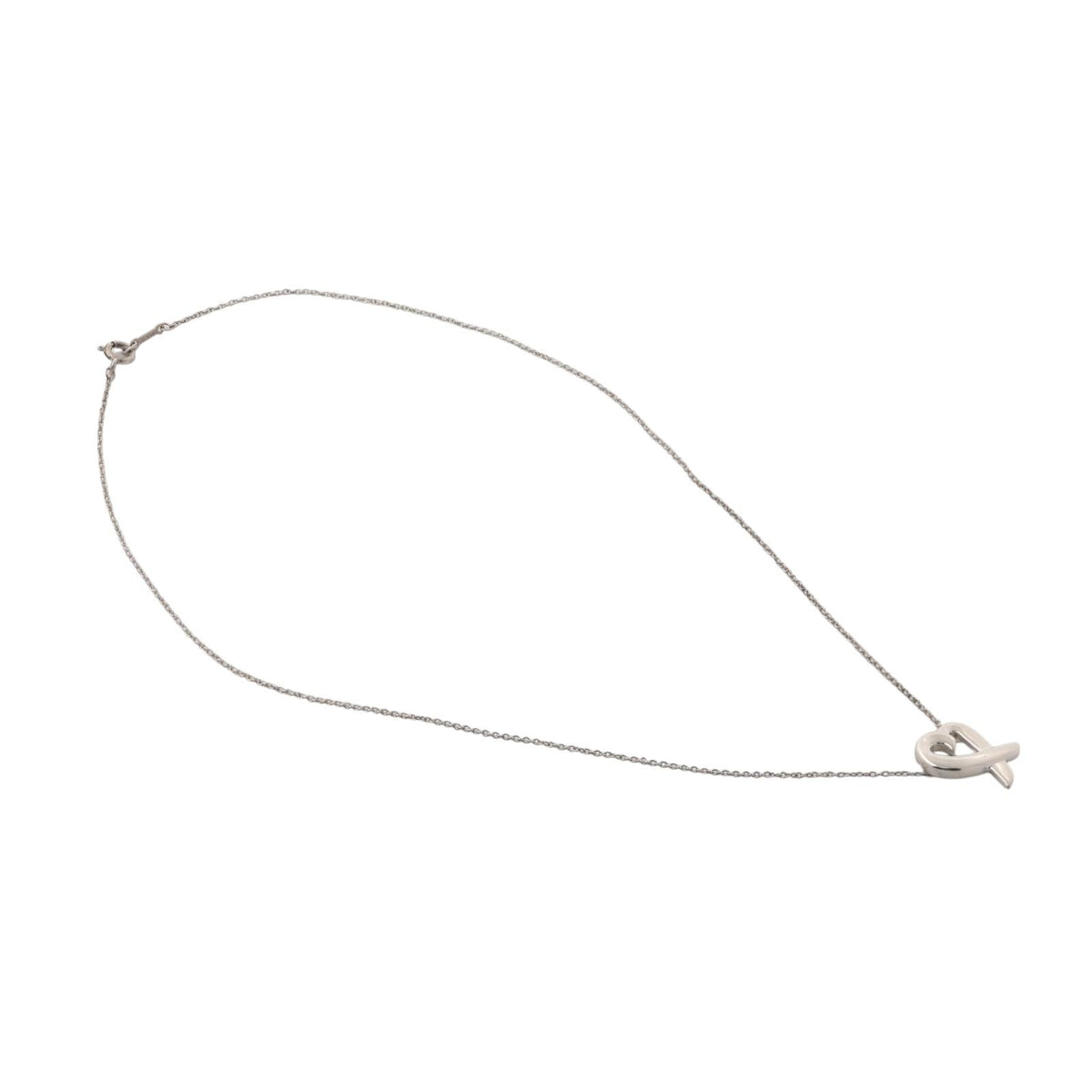 Tiffany & Co. Paloma Picasso Loving Heart Necklace Sterling Silver 925 16.5"