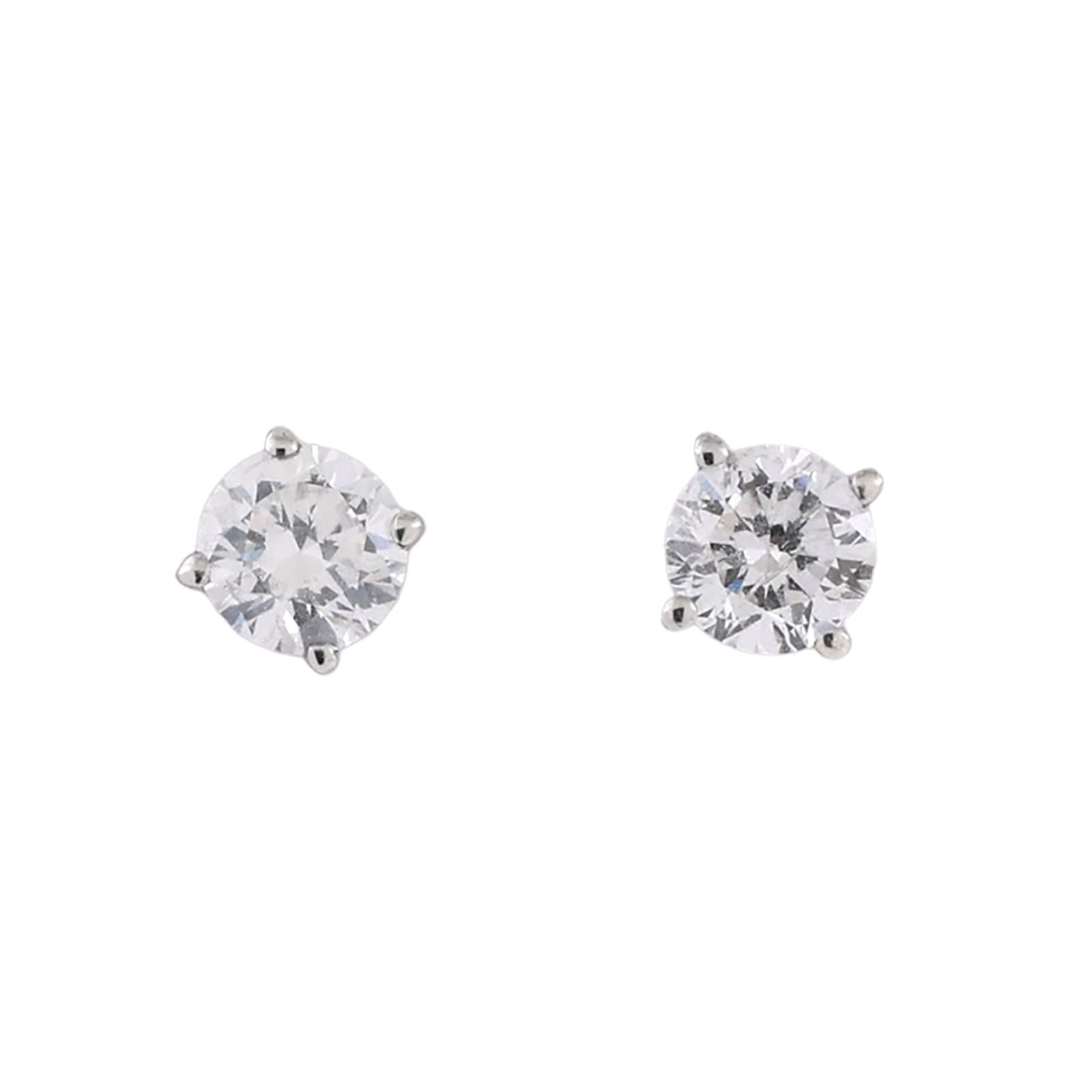0.30CTW Round Lab Grown Diamond Stud Earrings Sterling Silver 4-Prong Basket Set