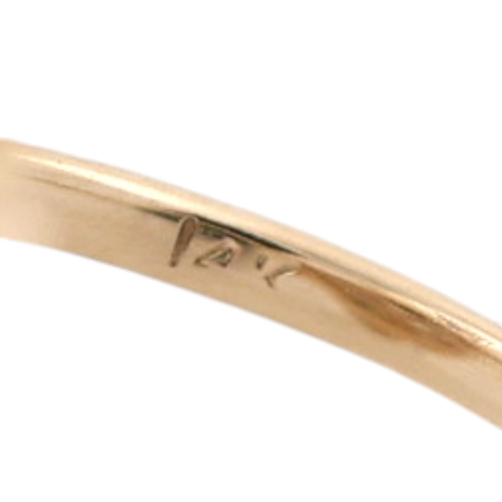 14K Two Tone Gold 0.61CTW Natural Old European Cut Diamond Bypass Ring Size 4.75