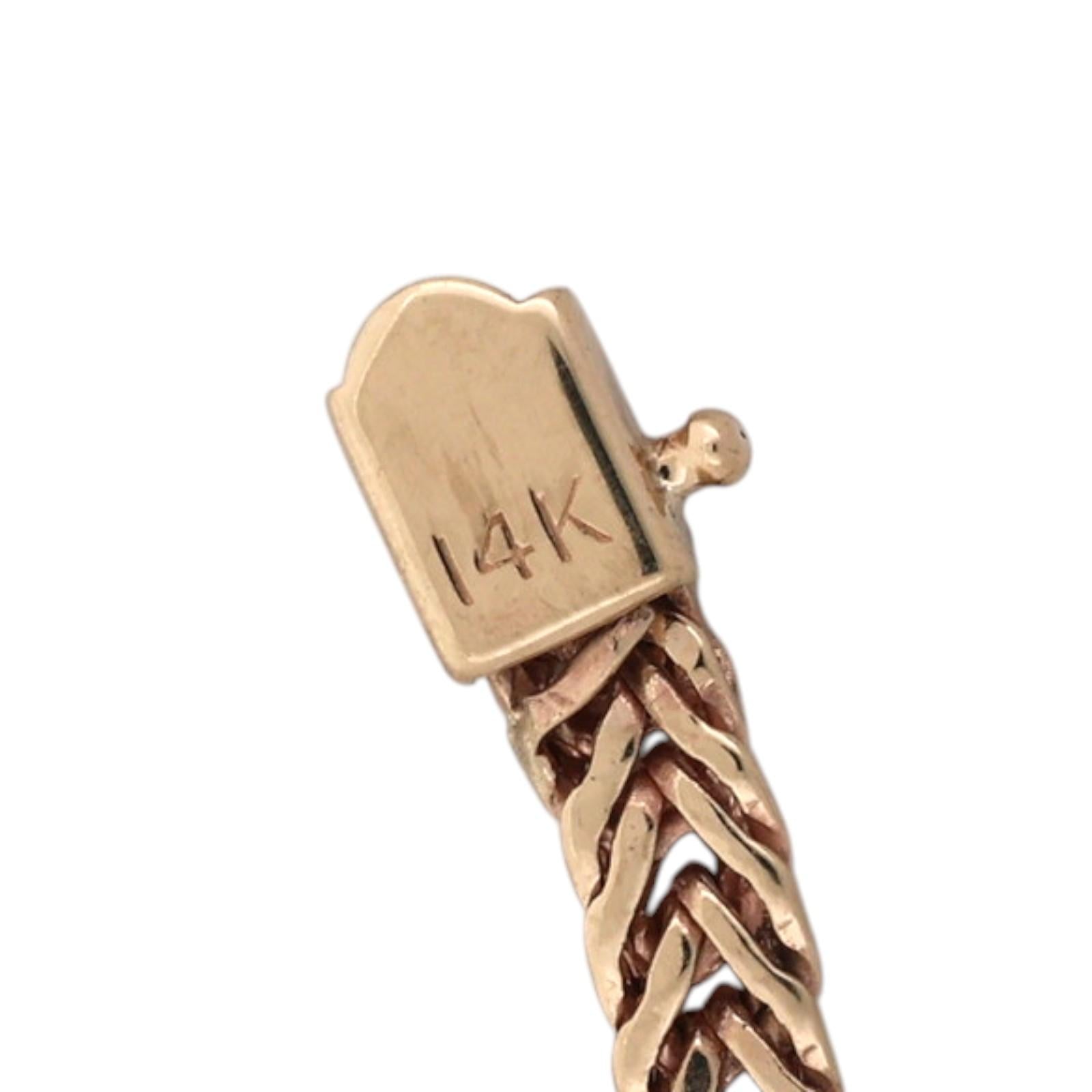 Two Tone Gold 0.75 CTW Diamond Bar Spiga Link Bracelet 7.25"