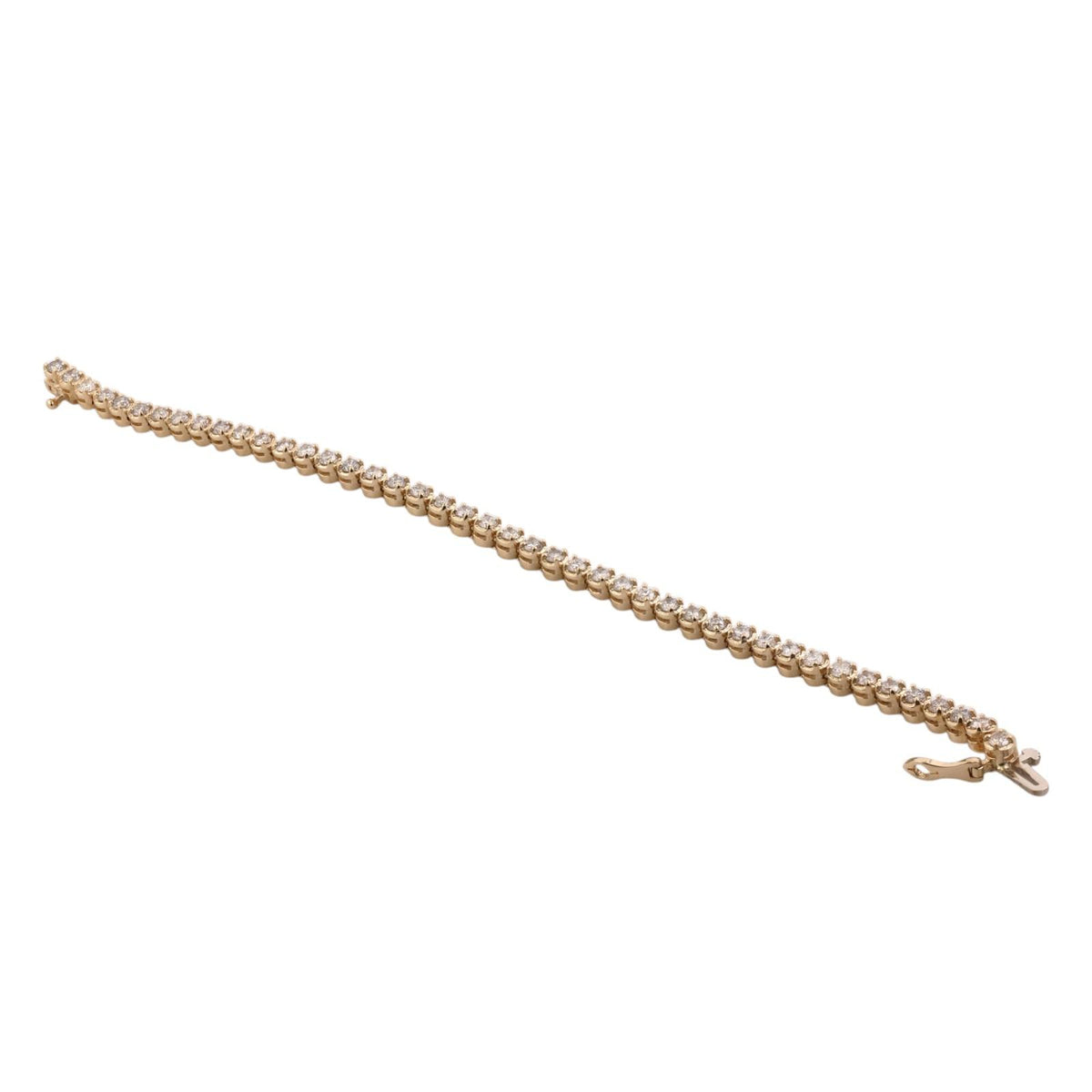 Natural Diamond Tennis Bracelet 14K Yellow Gold 4.00 CTW G-H SI-I1 7"