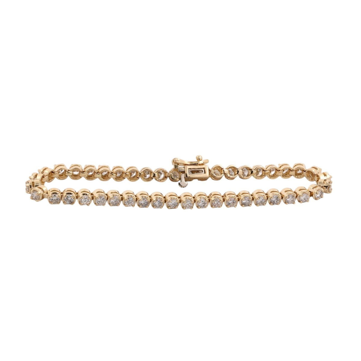 Natural Diamond Tennis Bracelet 14K Yellow Gold 4.00 CTW G-H SI-I1 7"