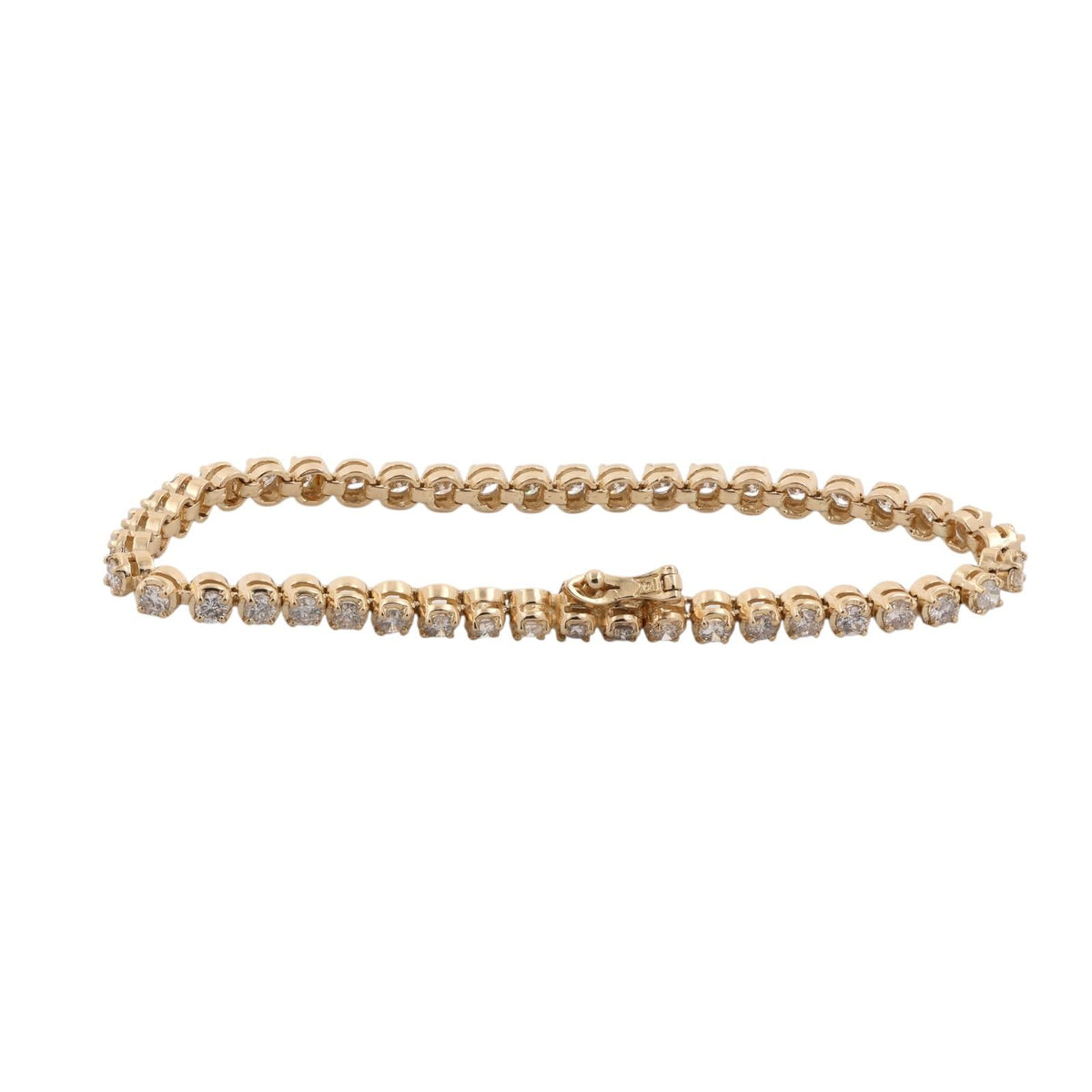 Natural Diamond Tennis Bracelet 14K Yellow Gold 4.00 CTW G-H SI-I1 7"