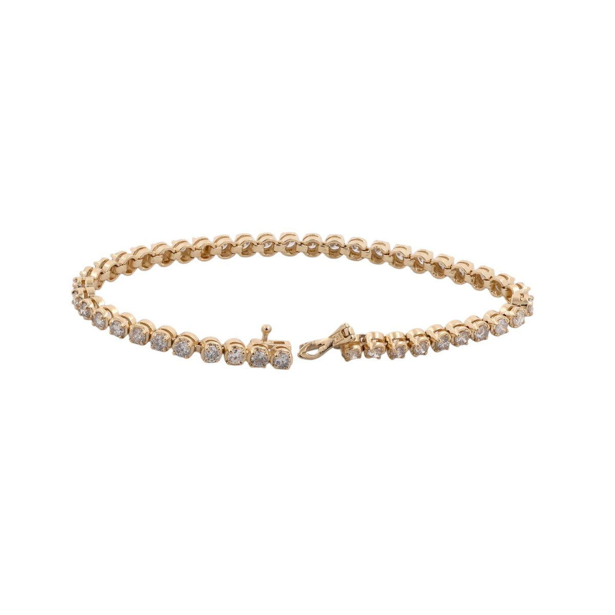 Natural Diamond Tennis Bracelet 14K Yellow Gold 4.00 CTW G-H SI-I1 7"