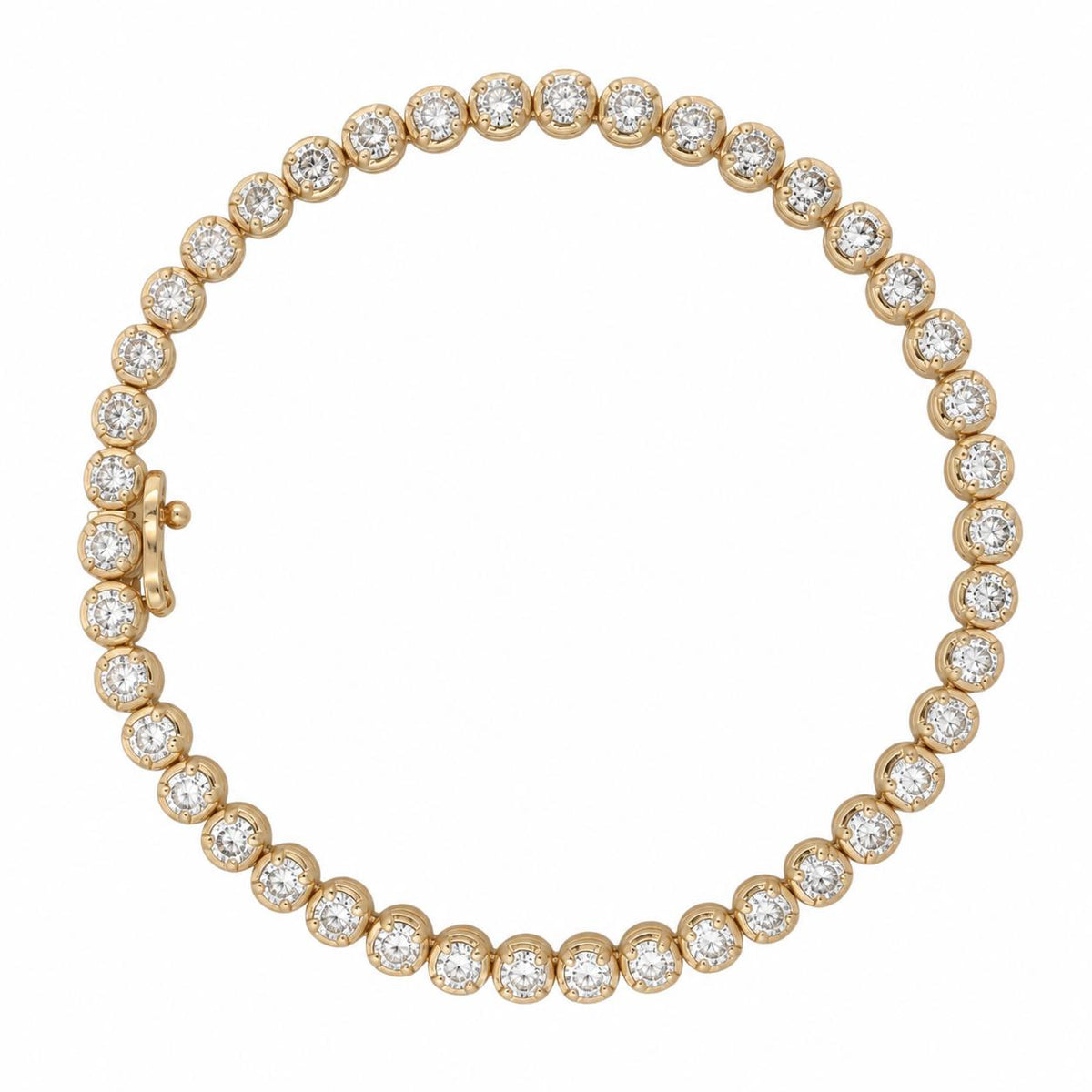 Natural Diamond Tennis Bracelet 14K Yellow Gold 4.00 CTW G-H SI-I1 7"