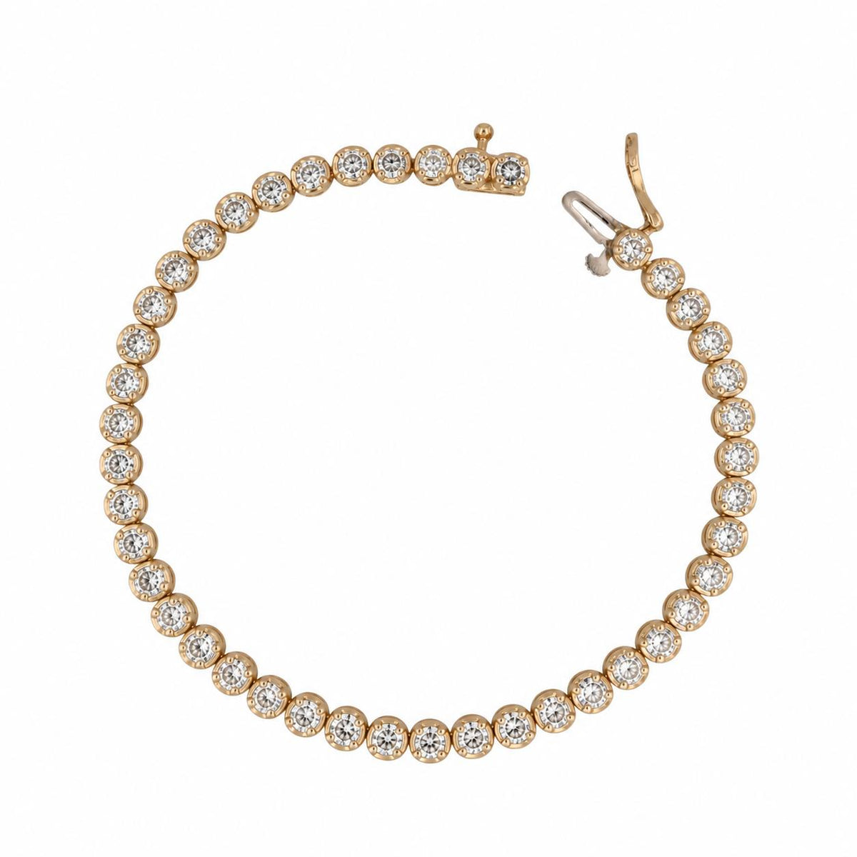 Natural Diamond Tennis Bracelet 14K Yellow Gold 4.00 CTW G-H SI-I1 7"