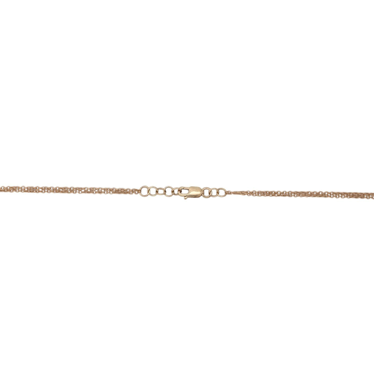 Natural Diamond Layered Station Necklace 14K Two Tone Gold 1.85 CTW 15-20"