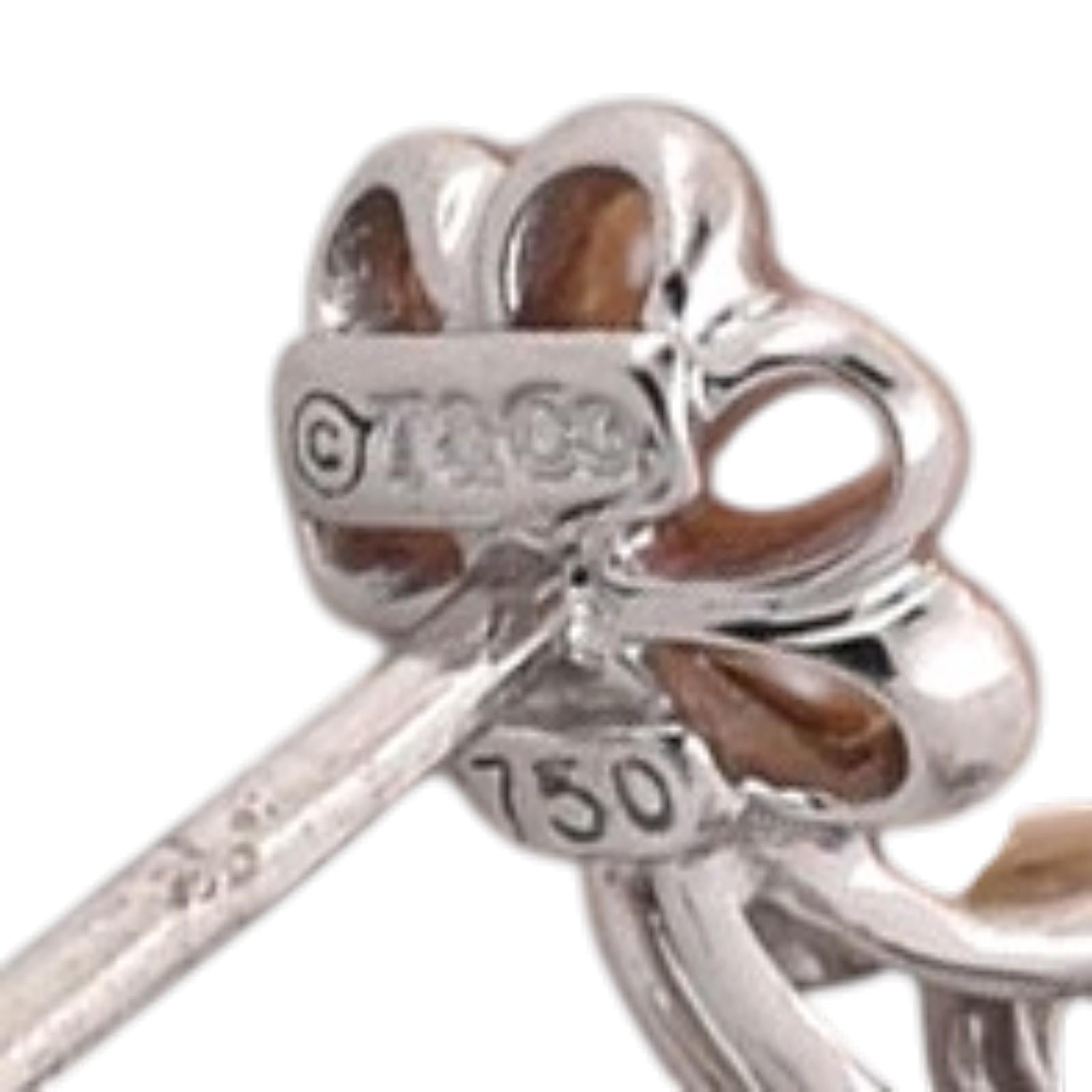 Tiffany & Co. Signature Akoya Pearl Diamond Earrings 18K White Gold 0.20 CTW