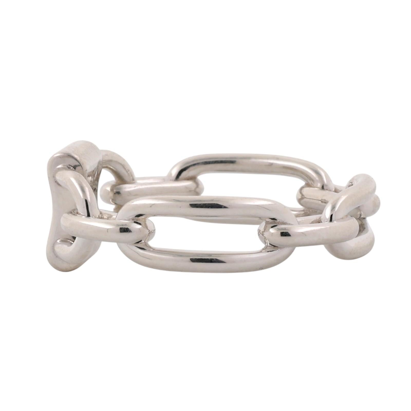 Tiffany & Co. 1837 Padlock Chain Link Ring Sterling Silver 925 Size 9