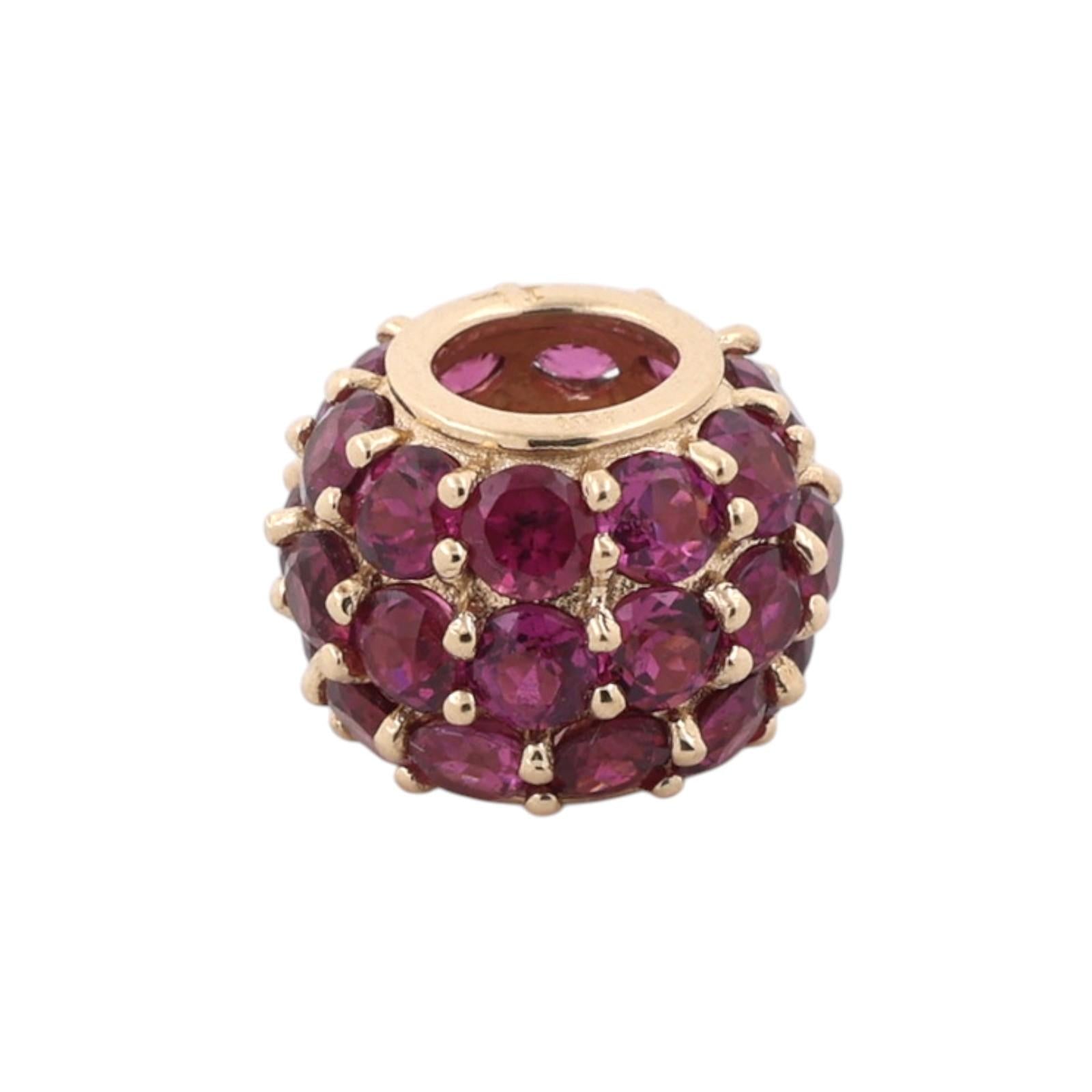 Natural Pink Tourmaline Cluster Slider Pendant Yellow Gold 1.10 CTW Estate