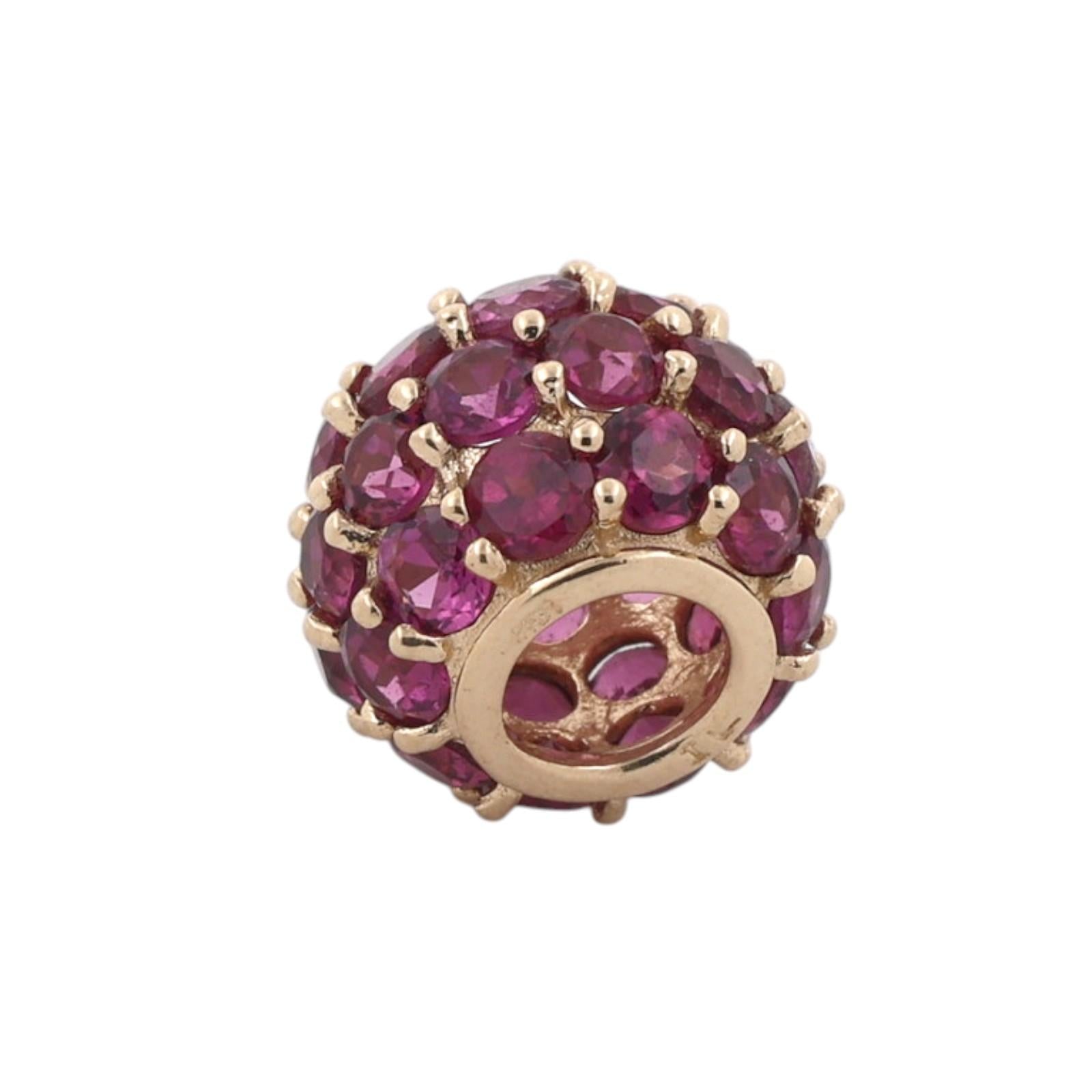 Natural Pink Tourmaline Cluster Slider Pendant Yellow Gold 1.10 CTW Estate