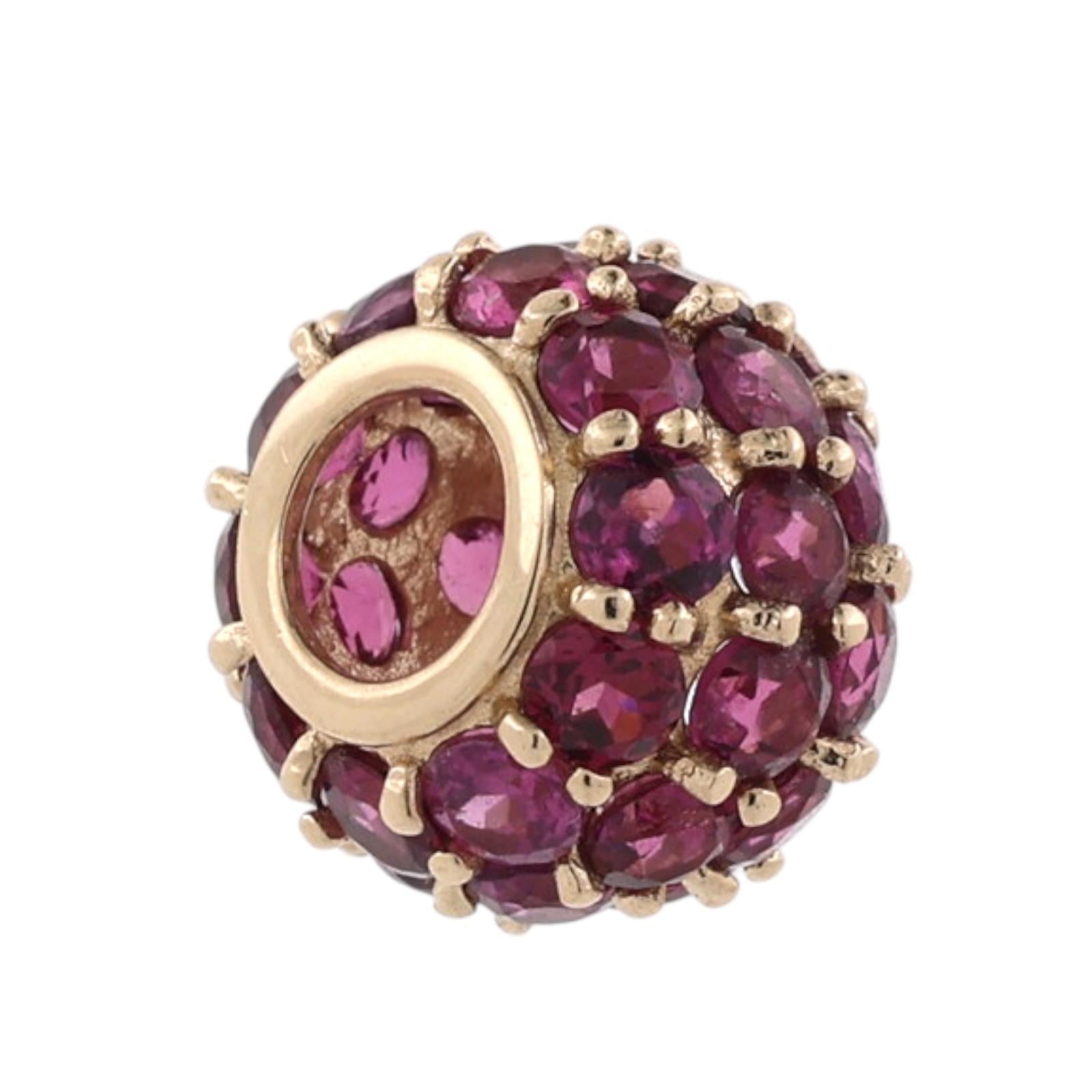 Natural Pink Tourmaline Cluster Slider Pendant Yellow Gold 1.10 CTW Estate