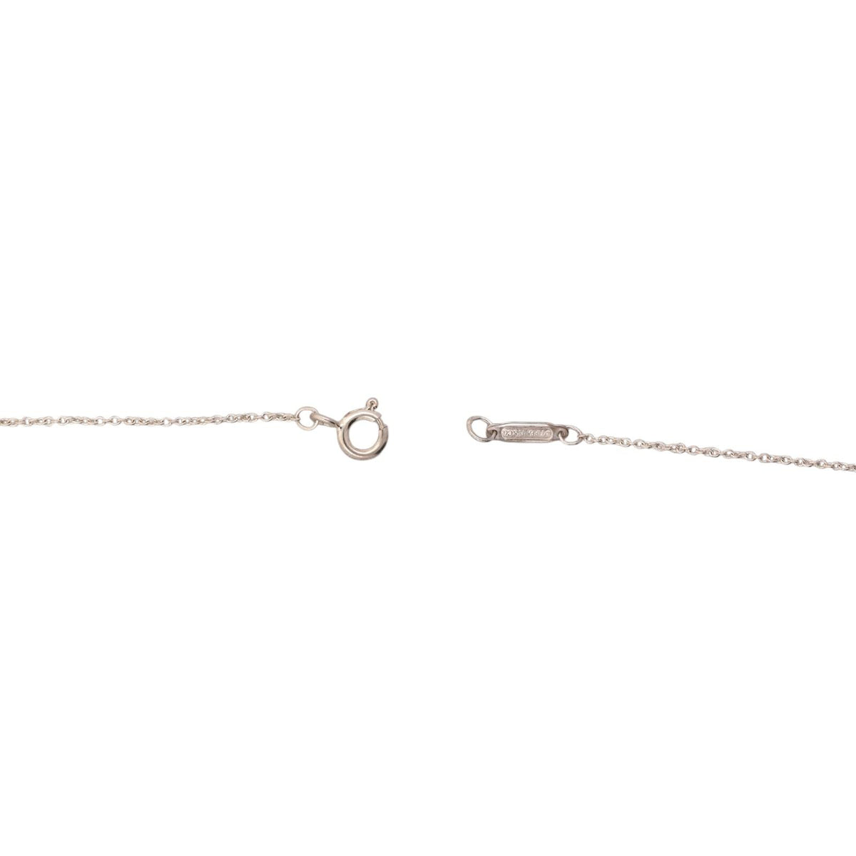 Tiffany & Co. Letter Logo Lavalier Necklace Sterling Silver 925 16" T&CO
