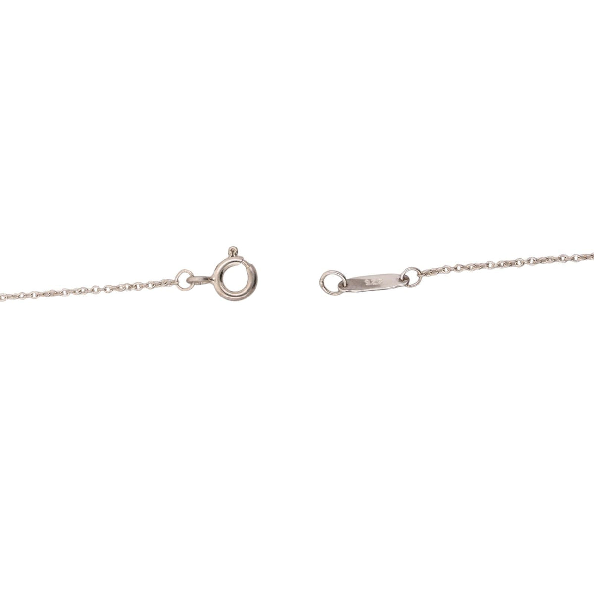 Tiffany & Co. Letter Logo Lavalier Necklace Sterling Silver 925 16" T&CO