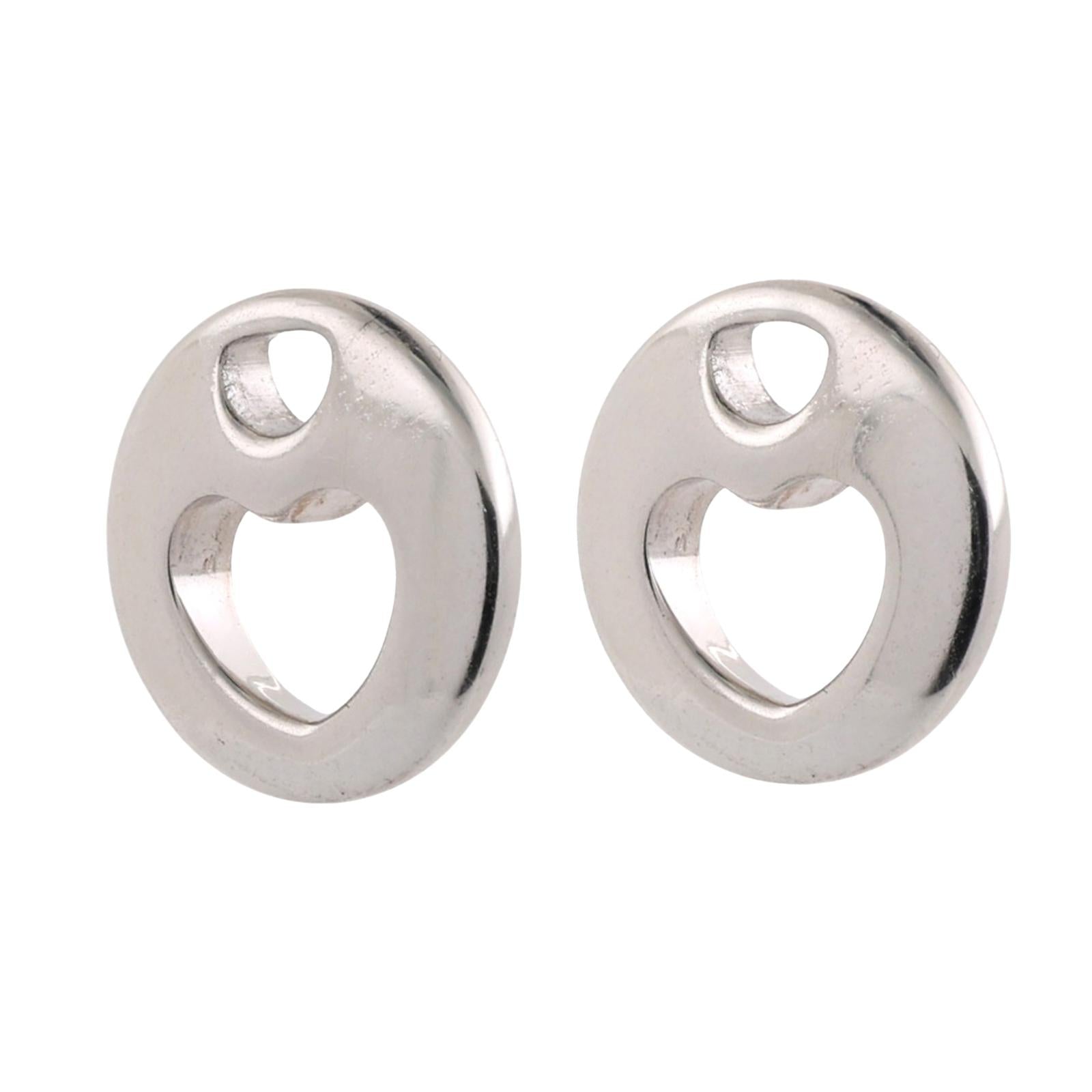 Tiffany & Co. Stencil Heart Dangle Earring Attachments Sterling Silver Ladies