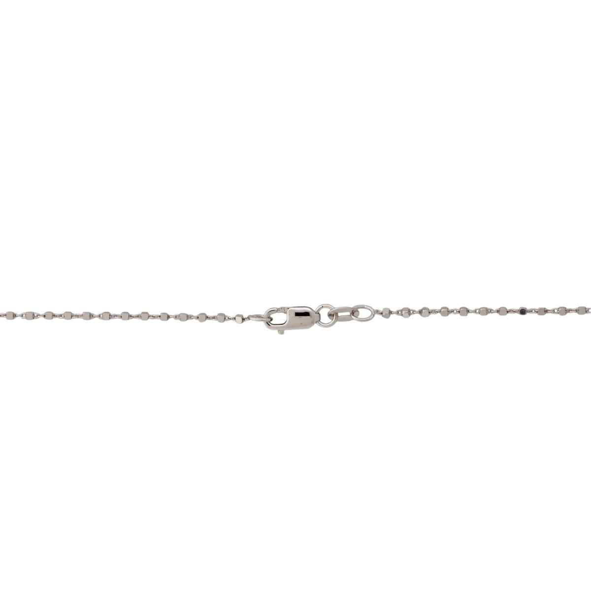 Natural Diamond Square Halo Pendant Necklace 14K White Gold 1.50 CTW 18.75"