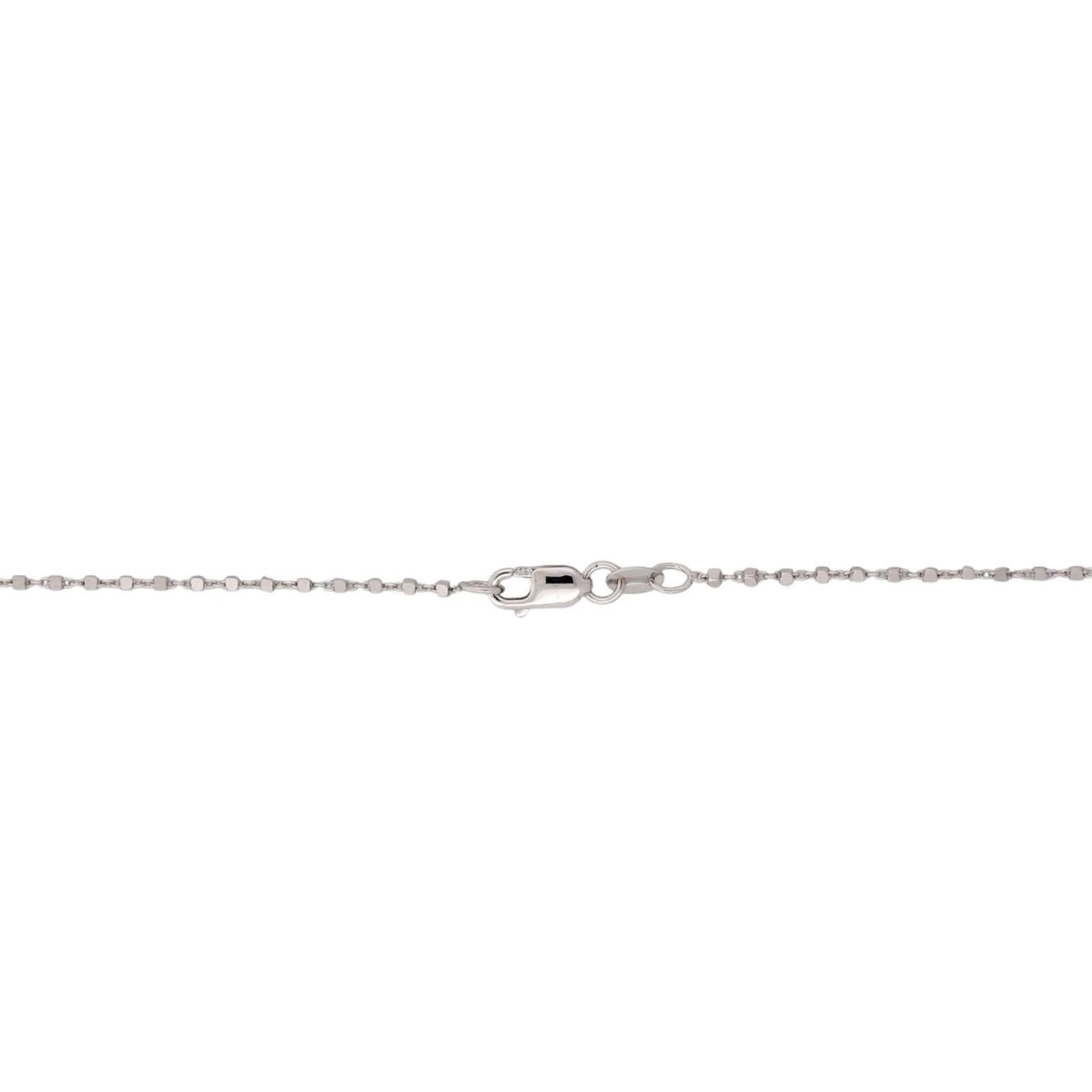 Natural Diamond Square Halo Pendant Necklace 14K White Gold 1.50 CTW 18.75"