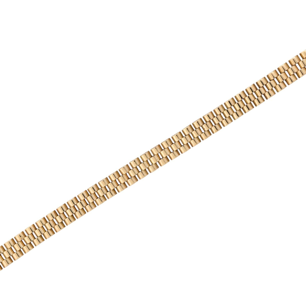 Vintage Italian 18K Yellow Gold Triple Row Link Bracelet 6.75" 20.8g
