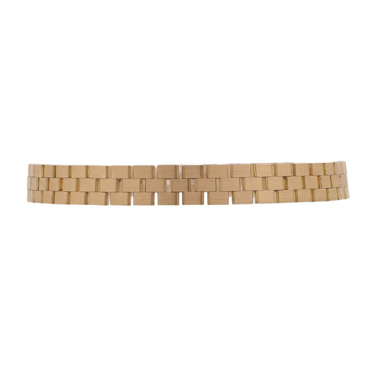 Vintage Italian 18K Yellow Gold Triple Row Link Bracelet 6.75" 20.8g