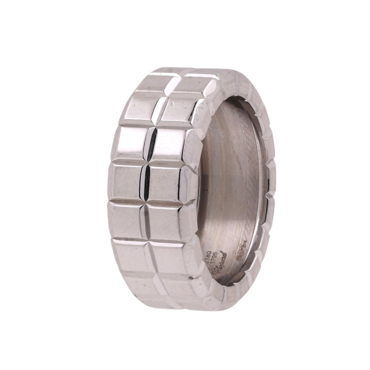 Chopard Ice Cube Ring 18K White Gold 82/3795 8mm Size 6.25 10.5g