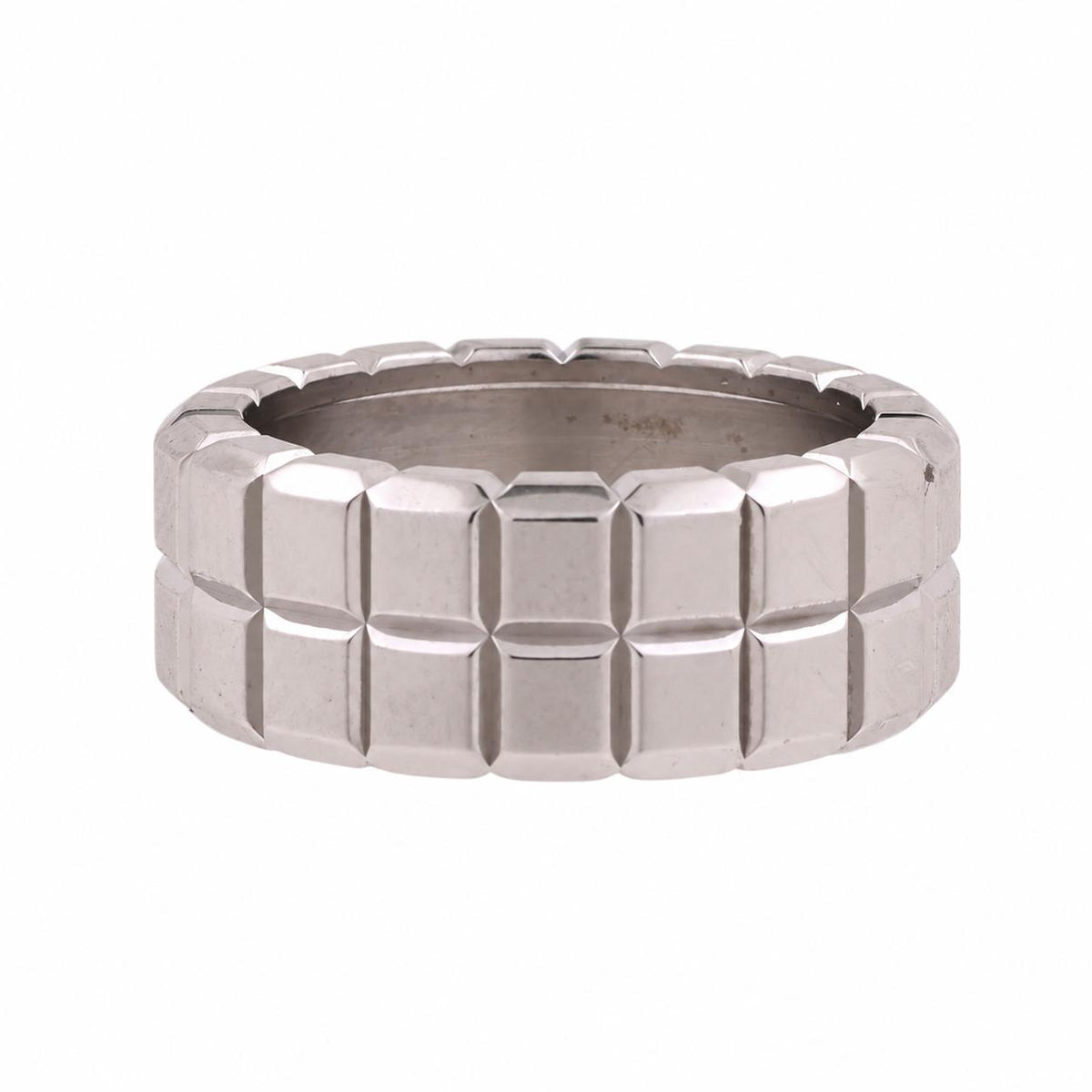 Chopard Ice Cube Ring 18K White Gold 82/3795 8mm Size 6.25 10.5g