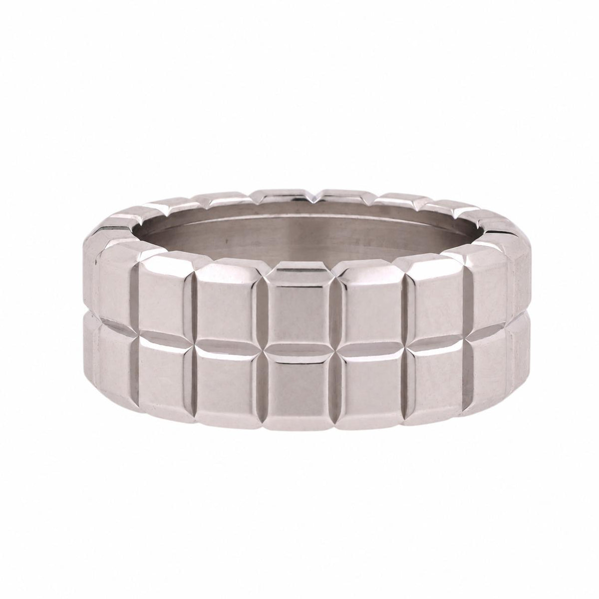 Chopard Ice Cube Ring 18K White Gold 82/3795 8mm Size 6.25 10.5g