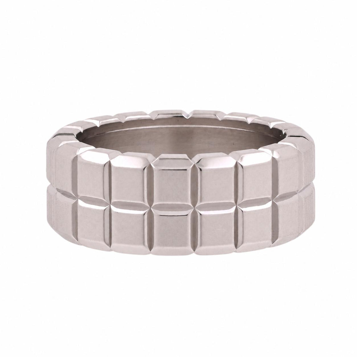 Chopard Ice Cube Ring 18K White Gold 82/3795 8mm Size 6.25 10.5g