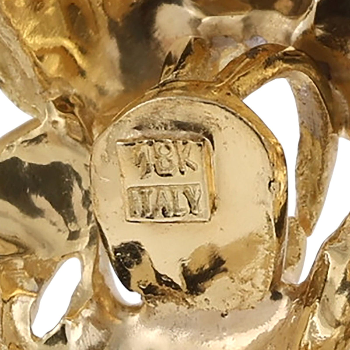 Vintage Italian Lion Head Pendant Brooch Pin 18K Gold Diamond Eyes 20.6g 1.90"